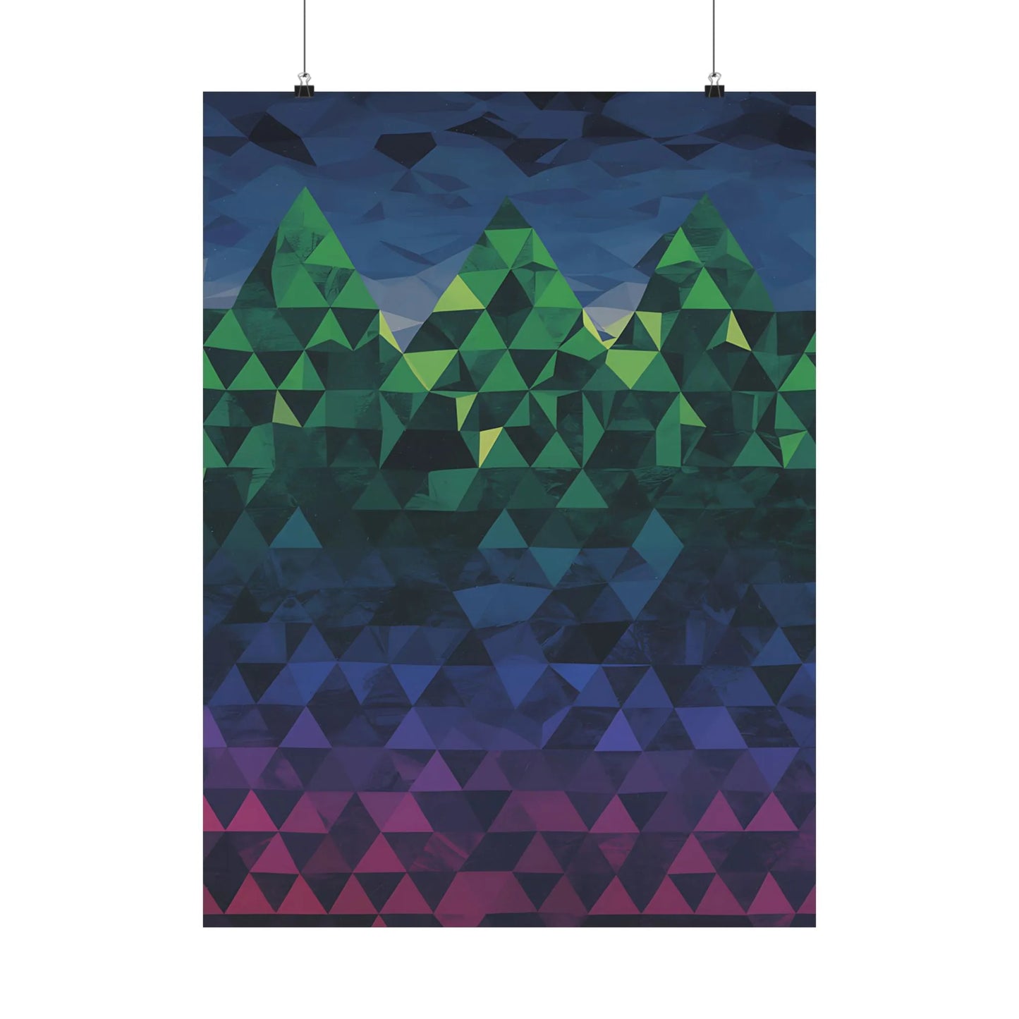Abstract Mountain Matte Vertical Poster 2025 - Iron Phoenix GHG