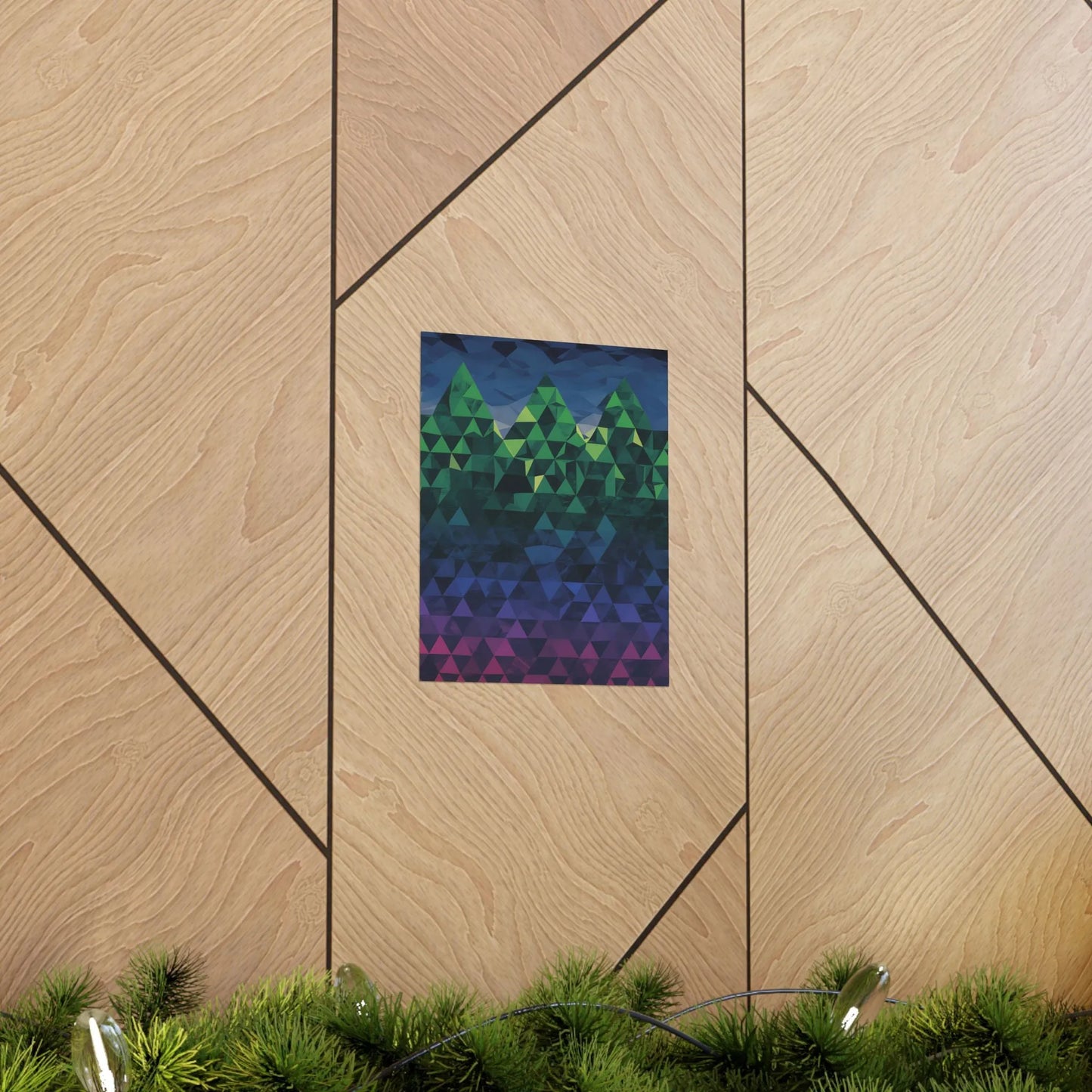 Abstract Mountain Matte Vertical Poster 2025 - Iron Phoenix GHG