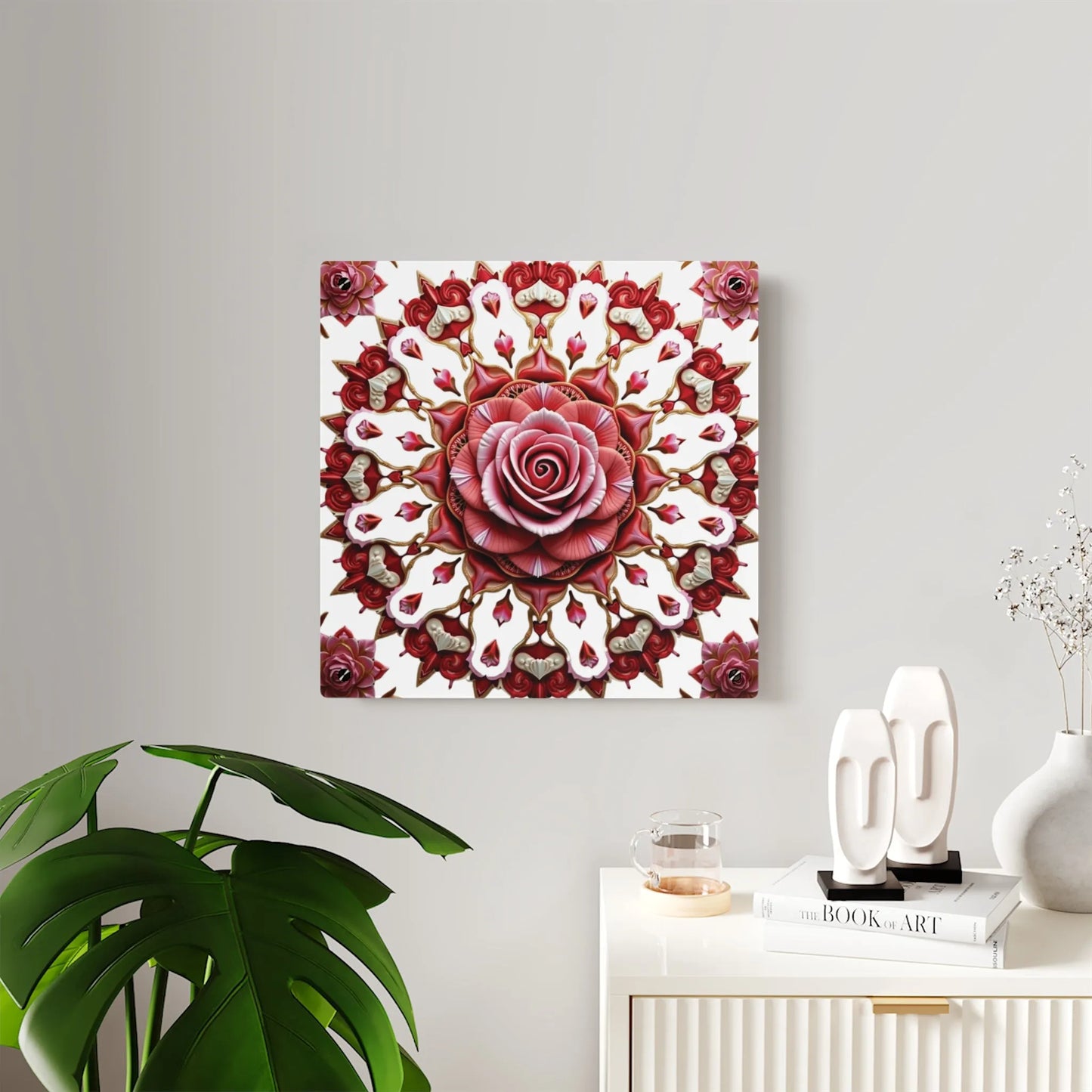 Elegant Rose Acrylic Wall Art Panels, Beautiful Home Décor, Wall Decoration, Art for Living Room, Unique Gift Ideas, Floral Design