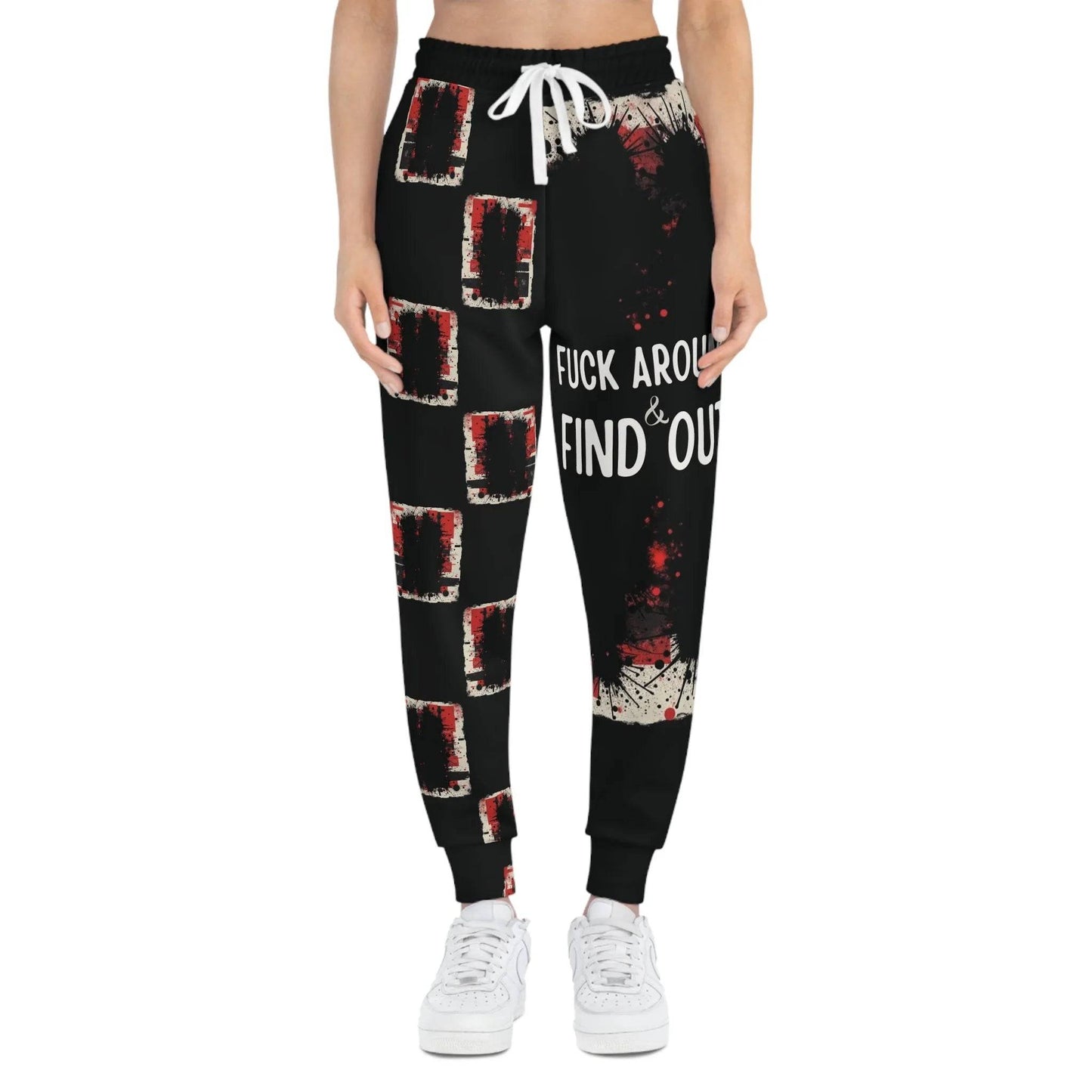 Men's fuck around and find out Athletic Joggers, Funny Men's Sweatpants, Sarcastic Lounge Pants, Adult Humor Activewear, Casual Bottoms for - Iron Phoenix GHG