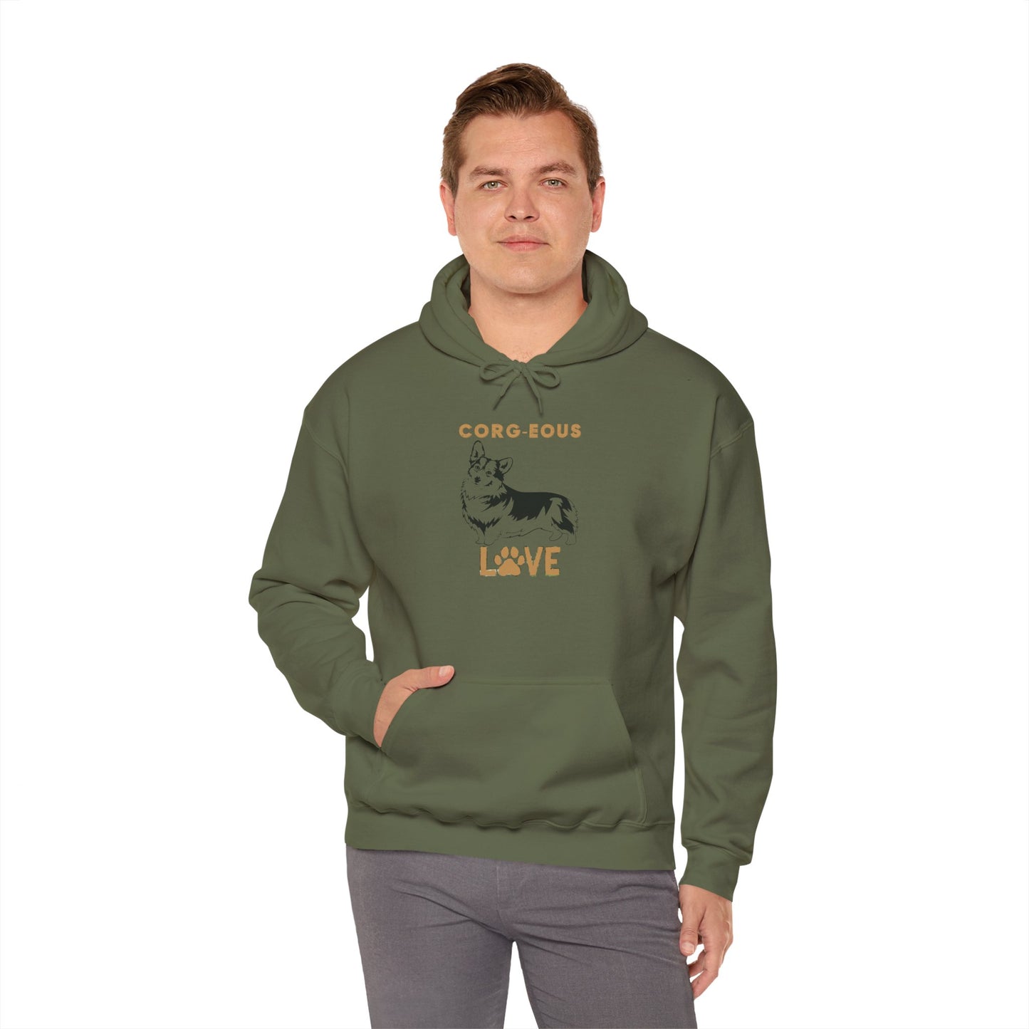 Corgi Love Hoodie, Cozy Sweatshirt, Dog Lover Gift, Pet Appreciation, Cute Animal Apparel, Perfect for Birthdays & Celebrations