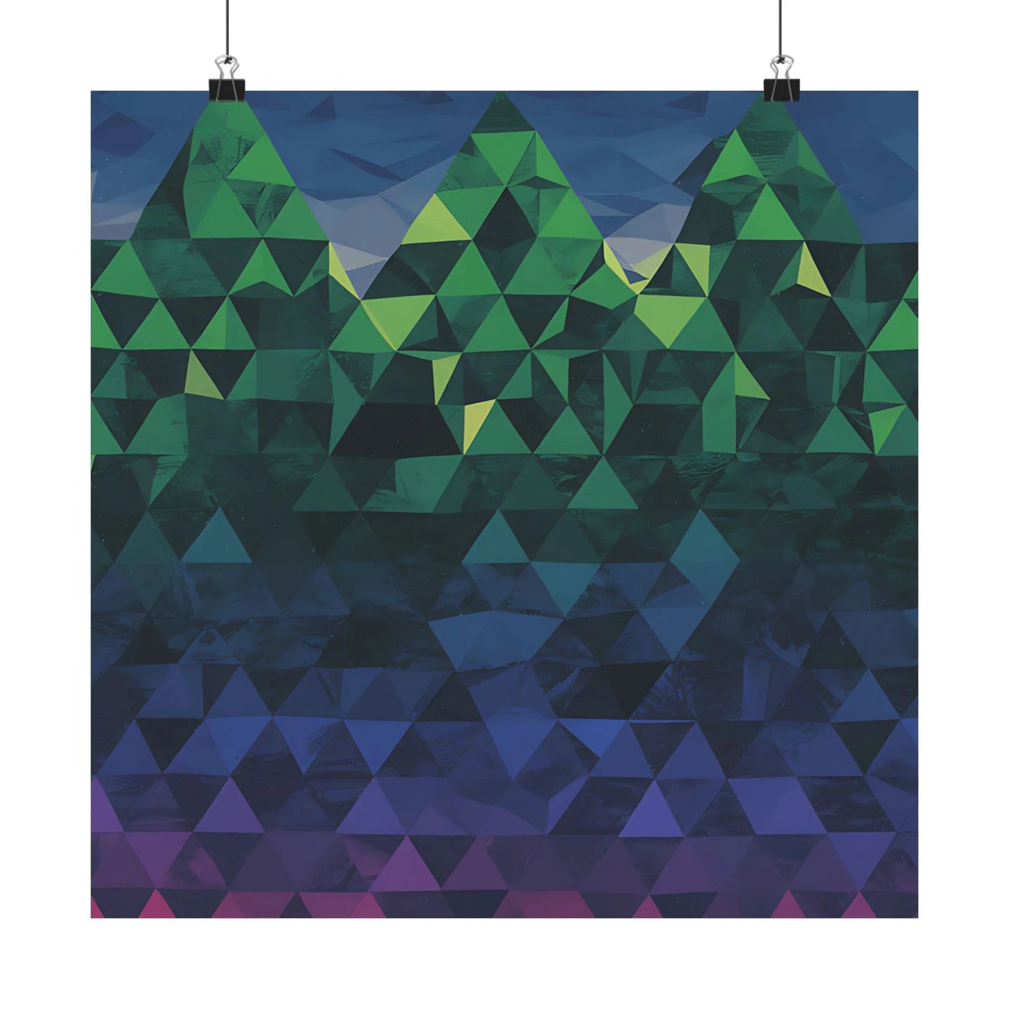 Abstract Mountain Matte Vertical Poster 2025 - Iron Phoenix GHG