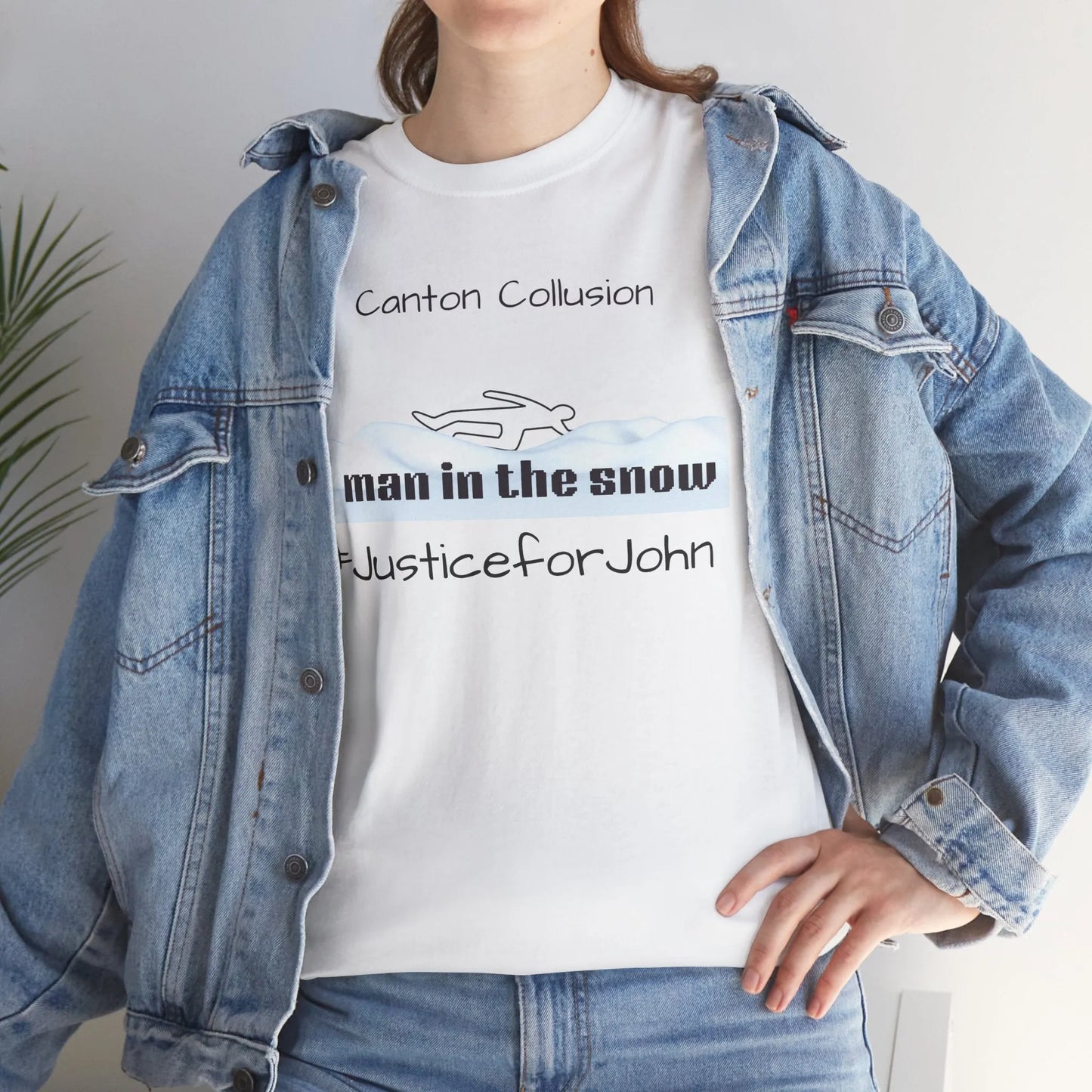 Canton Collusion Man in the snow justice t-shirt Tee 2025