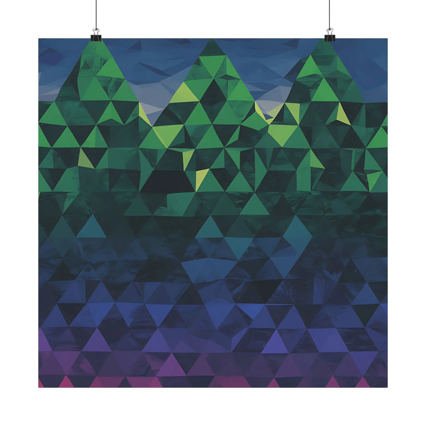 Abstract Mountain Matte Vertical Poster 2025 - Iron Phoenix GHG
