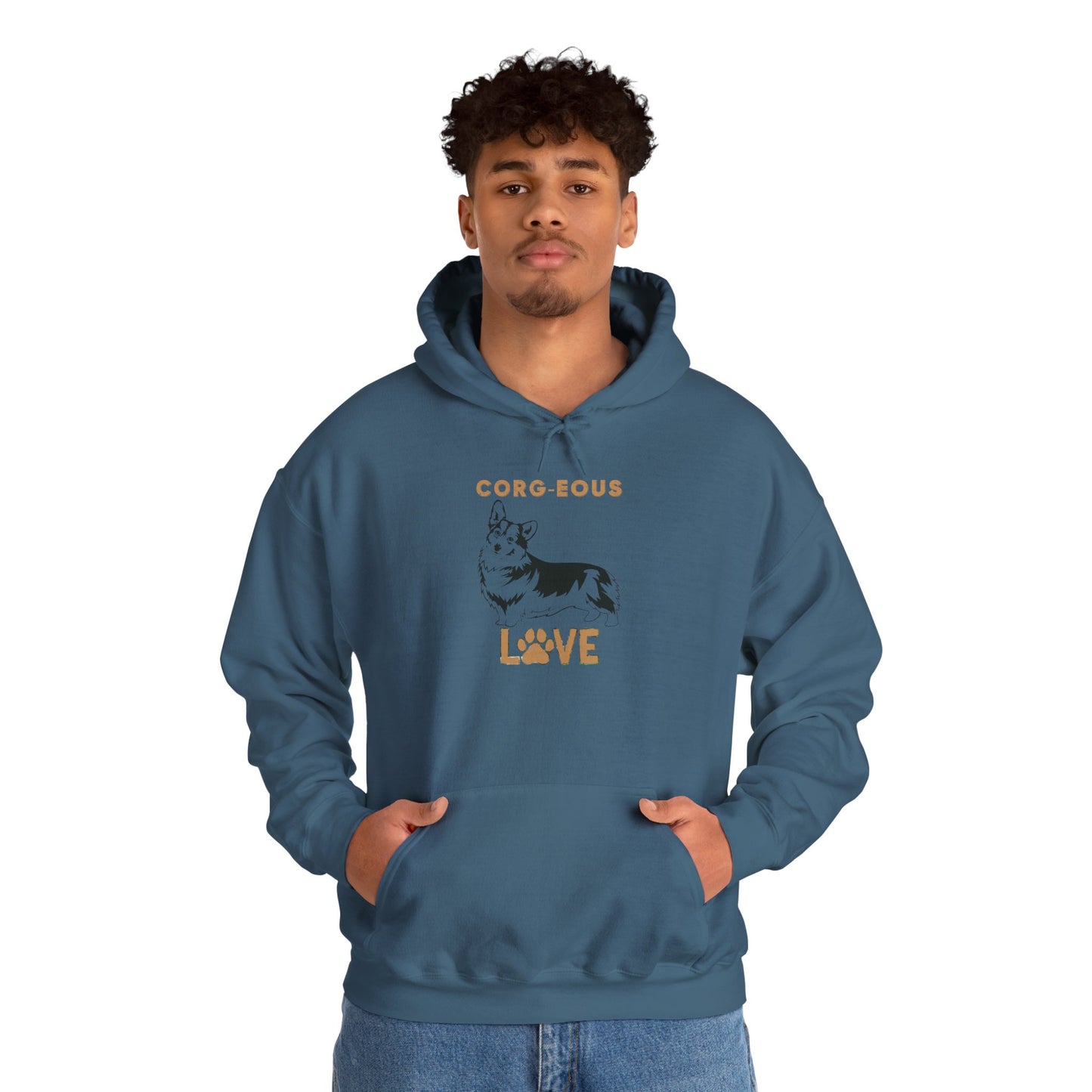 Corgi Love Hoodie, Cozy Sweatshirt, Dog Lover Gift, Pet Appreciation, Cute Animal Apparel, Perfect for Birthdays & Celebrations