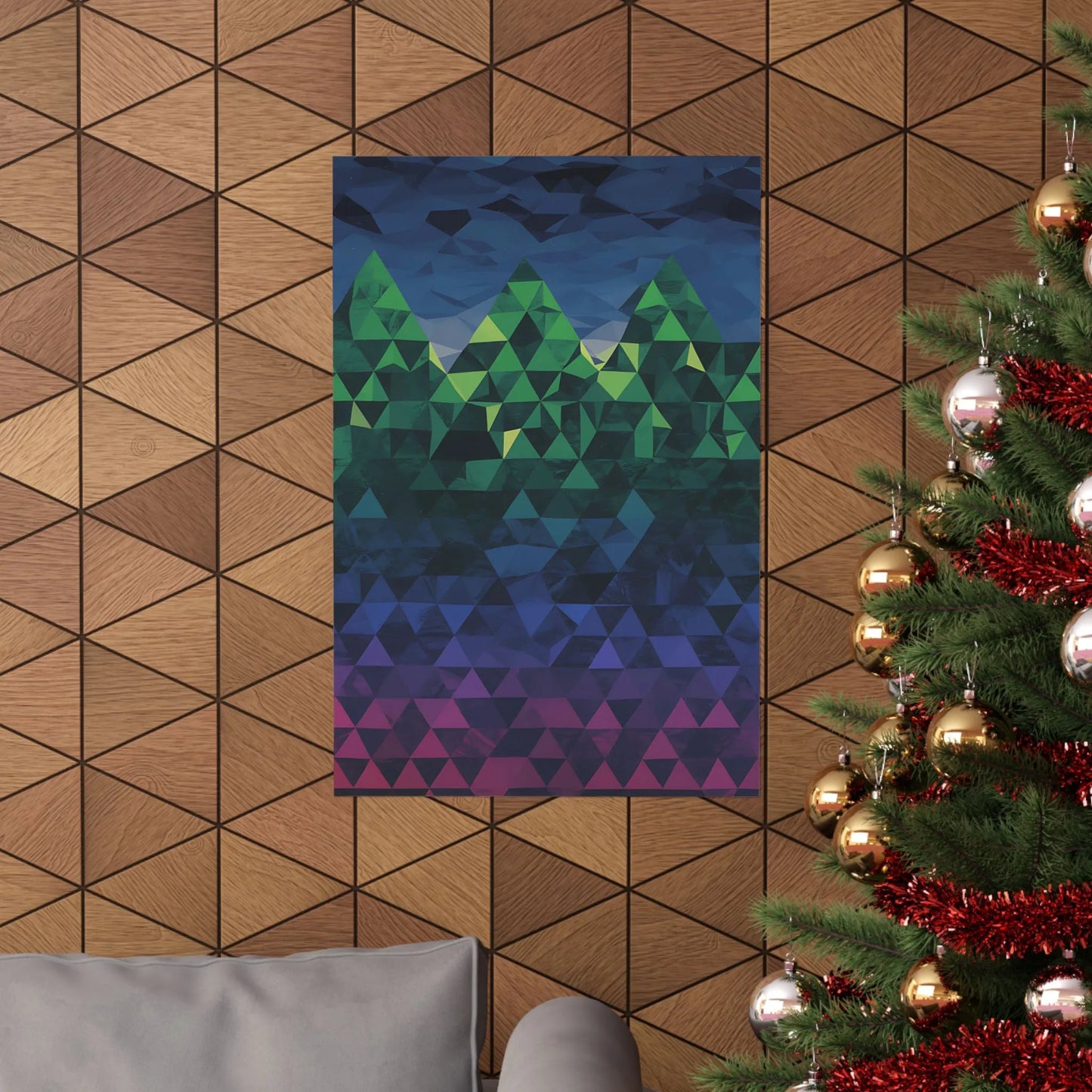 Abstract Mountain Matte Vertical Poster 2025 - Iron Phoenix GHG