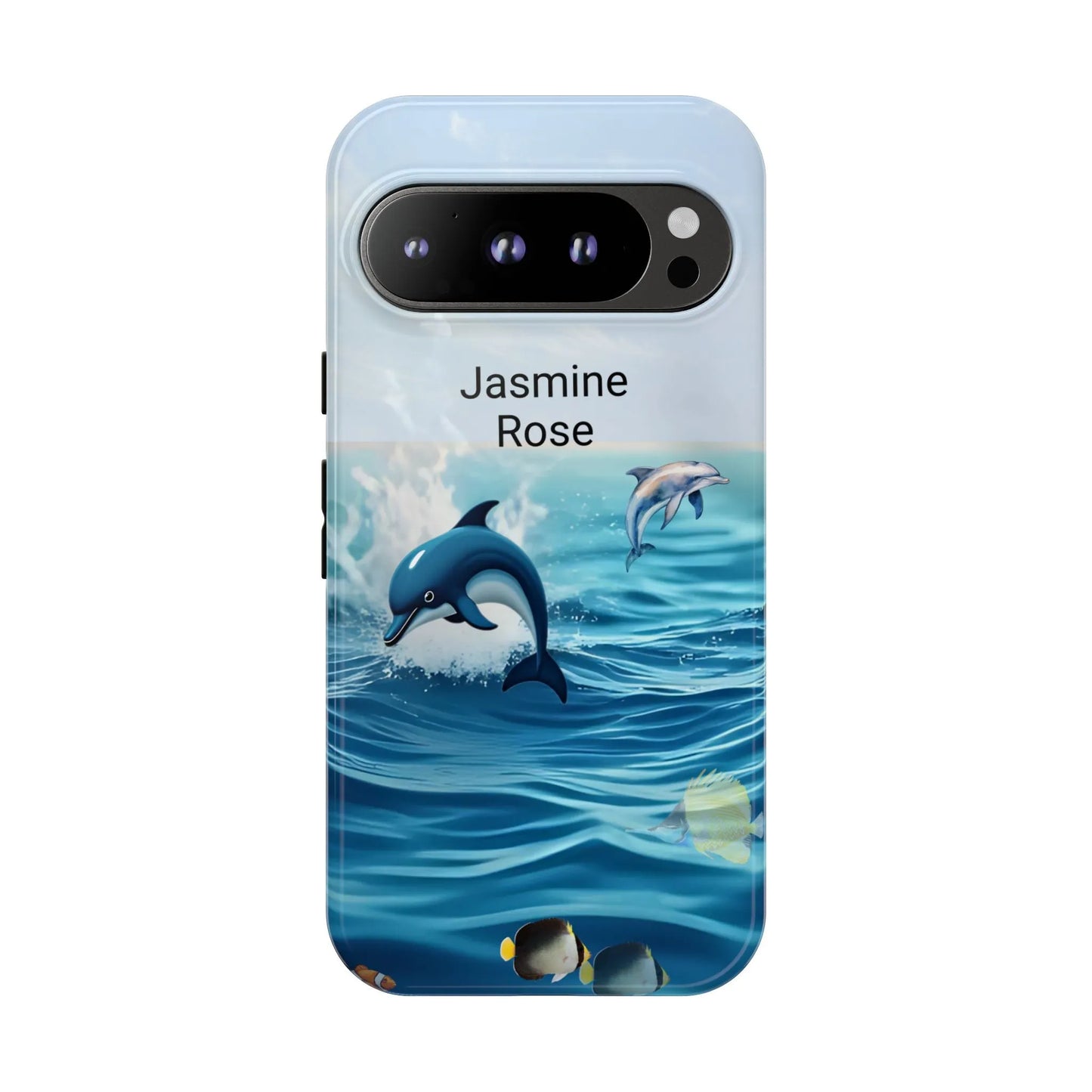 Personalized Phone Case with Dolphin Design, Ocean Vibes, Customizable Gift, Beach Lover Accessory, Ideal for Birthdays, Summer