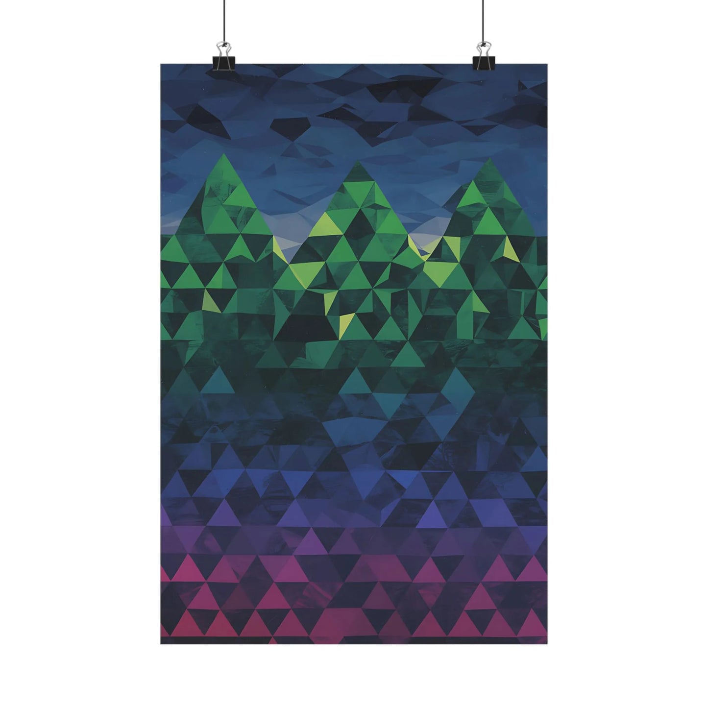 Abstract Mountain Matte Vertical Poster 2025 - Iron Phoenix GHG