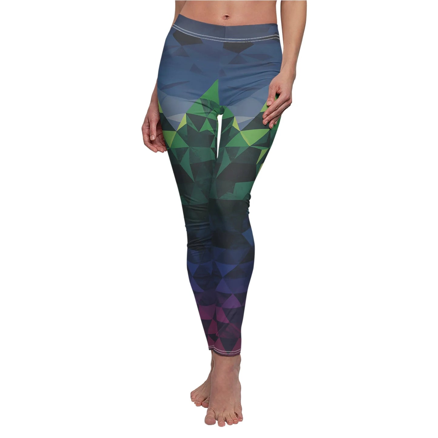 Vibrant Geometric Leggings for Active Women, Yoga Pants, Fitness Wear, Casual Style, Unique Athleisure Outfit, Gym Leggings