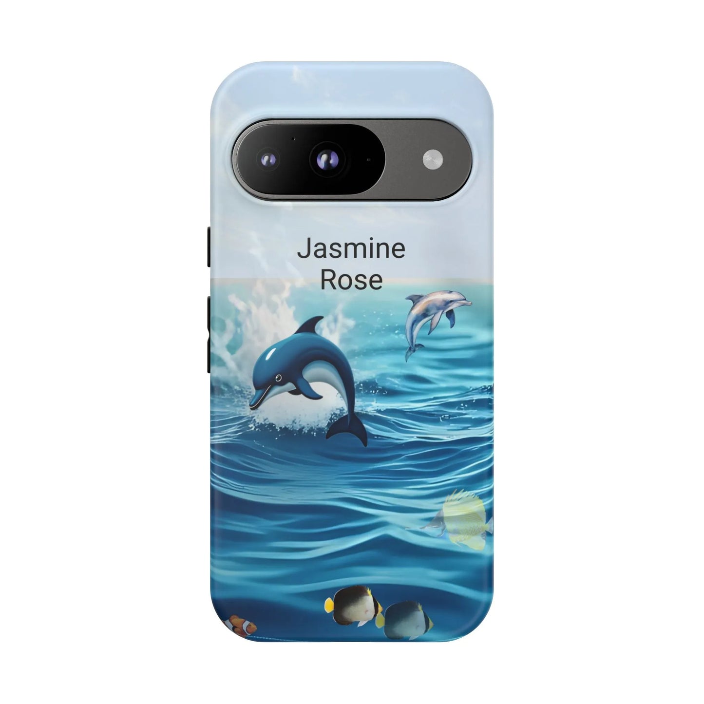 Personalized Phone Case with Dolphin Design, Ocean Vibes, Customizable Gift, Beach Lover Accessory, Ideal for Birthdays, Summer