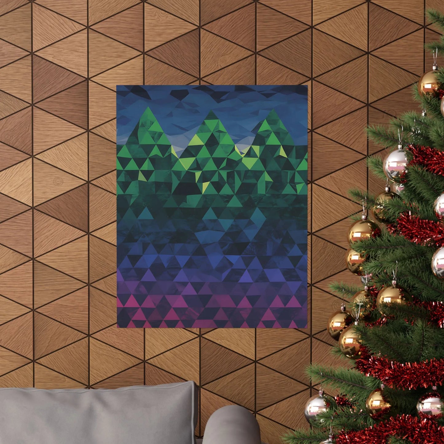 Abstract Mountain Matte Vertical Poster 2025 - Iron Phoenix GHG