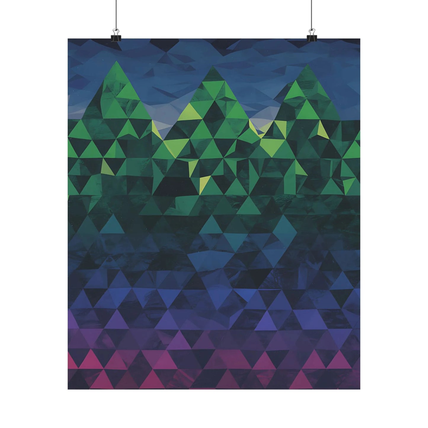 Abstract Mountain Matte Vertical Poster 2025 - Iron Phoenix GHG