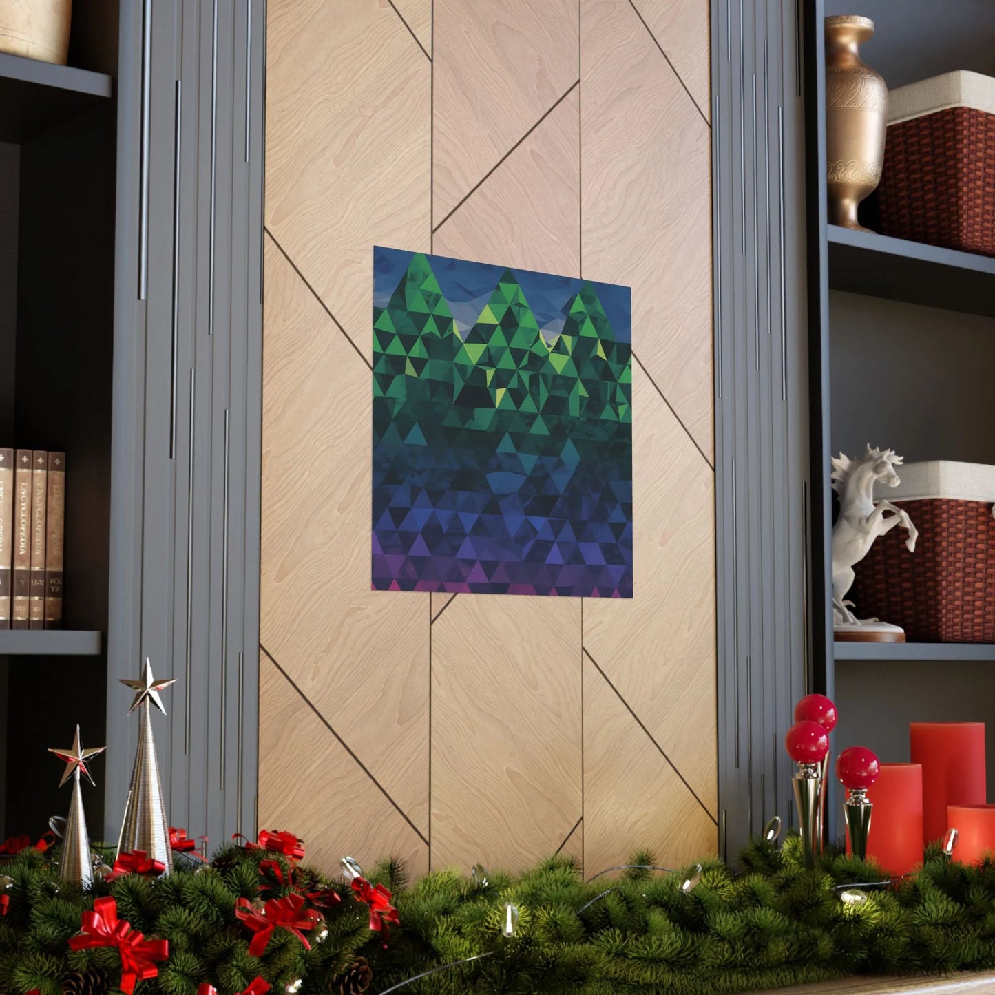 Abstract Mountain Matte Vertical Poster 2025 - Iron Phoenix GHG