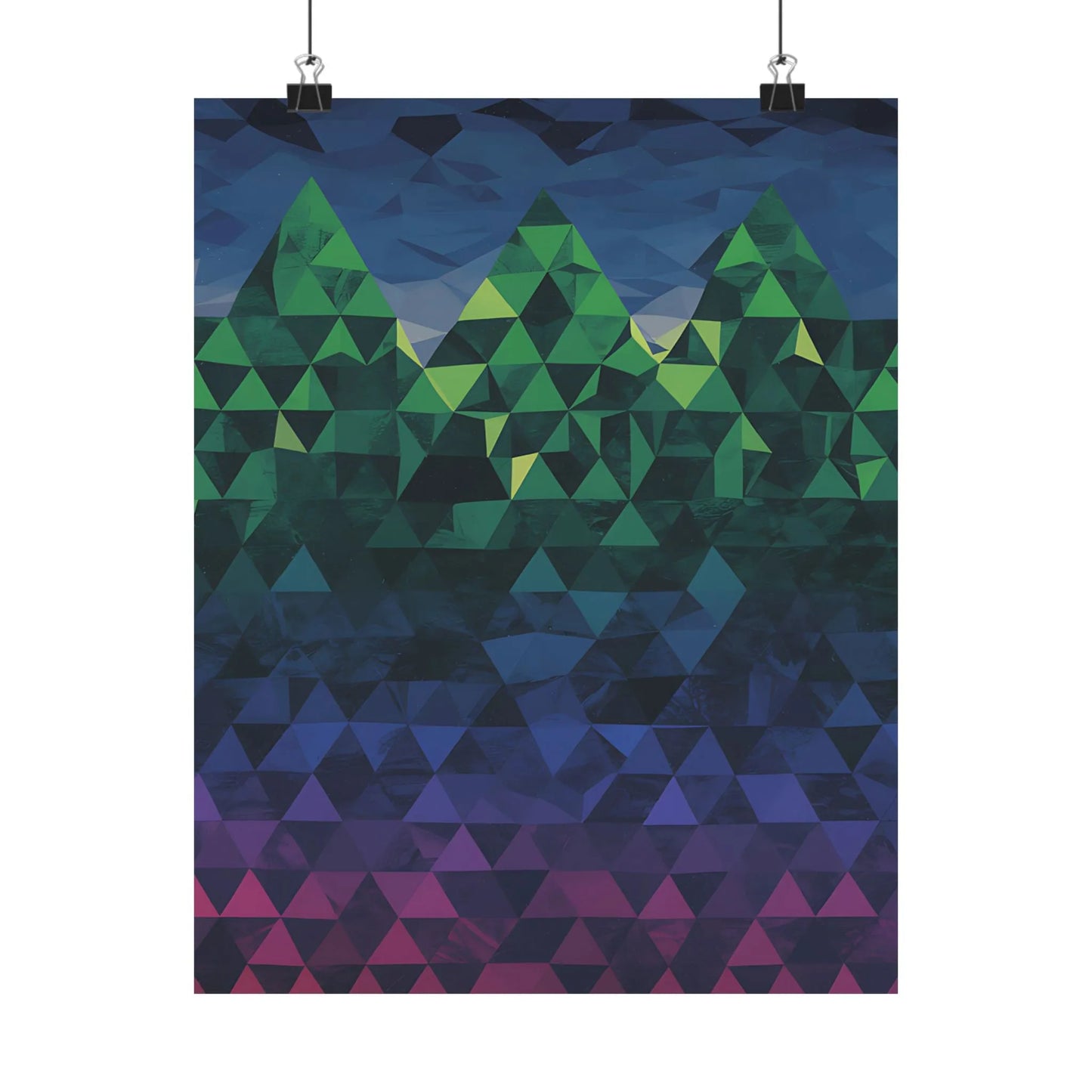 Abstract Mountain Matte Vertical Poster 2025 - Iron Phoenix GHG