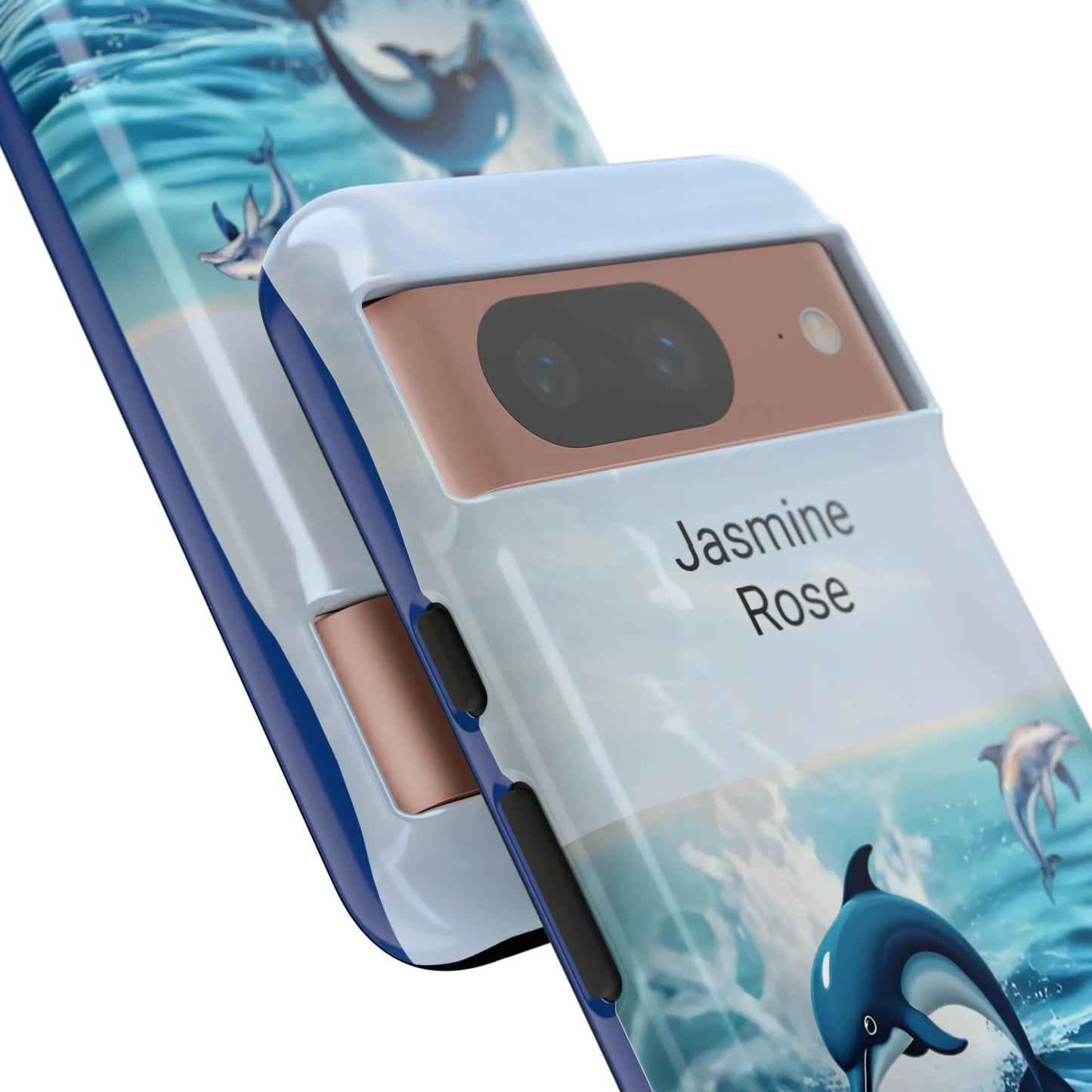 Personalized Phone Case with Dolphin Design, Ocean Vibes, Customizable Gift, Beach Lover Accessory, Ideal for Birthdays, Summer