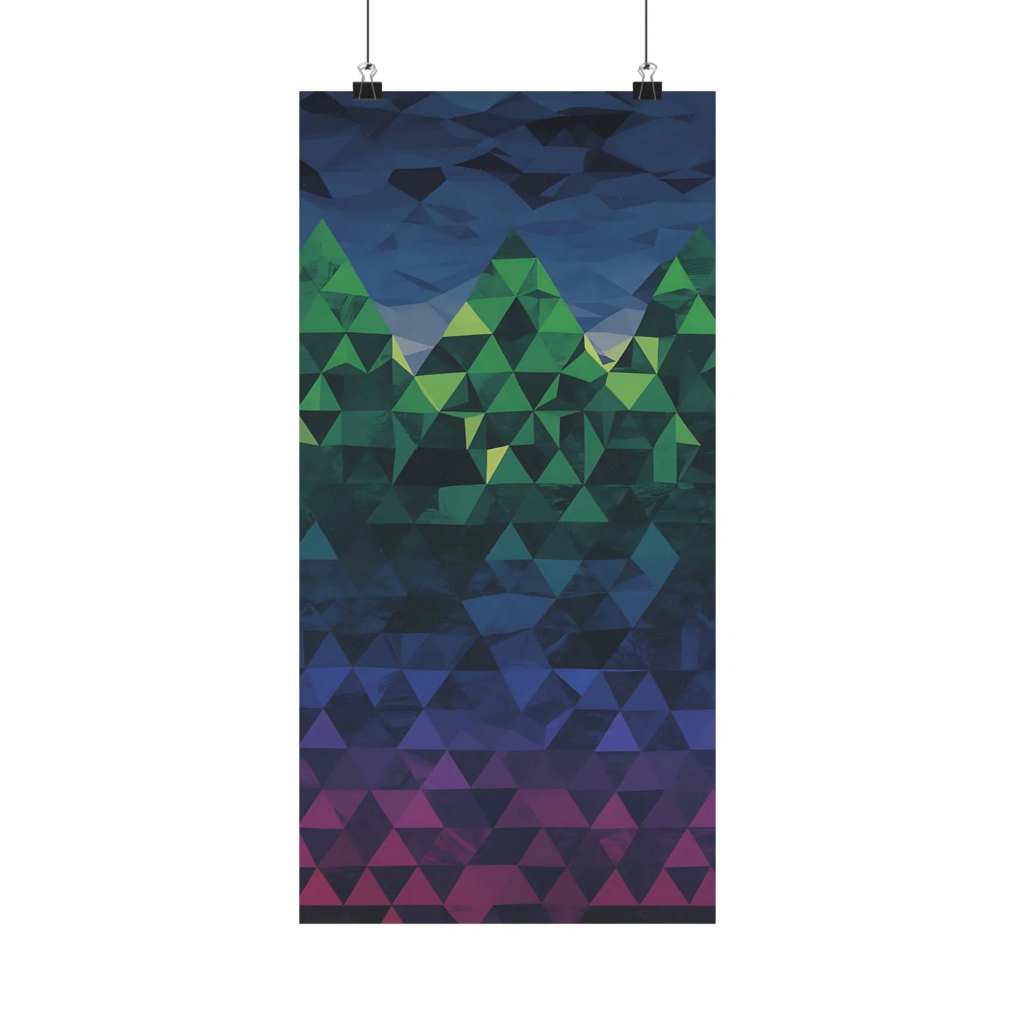 Abstract Mountain Matte Vertical Poster 2025 - Iron Phoenix GHG