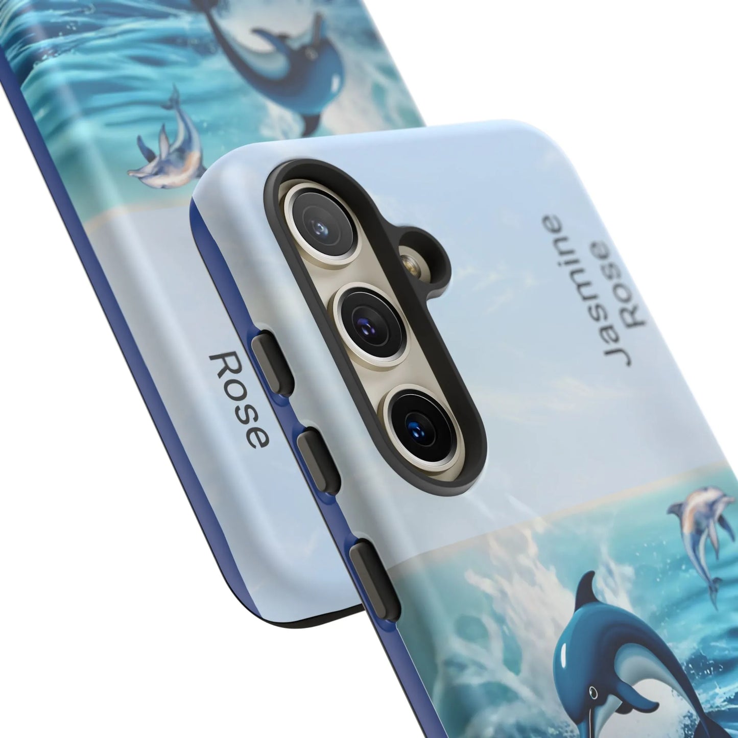 Personalized Phone Case with Dolphin Design, Ocean Vibes, Customizable Gift, Beach Lover Accessory, Ideal for Birthdays, Summer