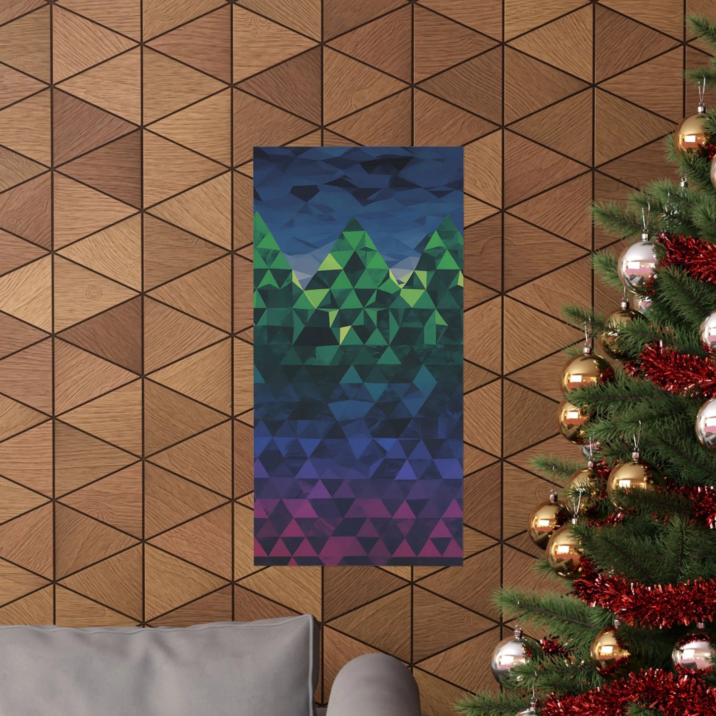 Abstract Mountain Matte Vertical Poster 2025 - Iron Phoenix GHG