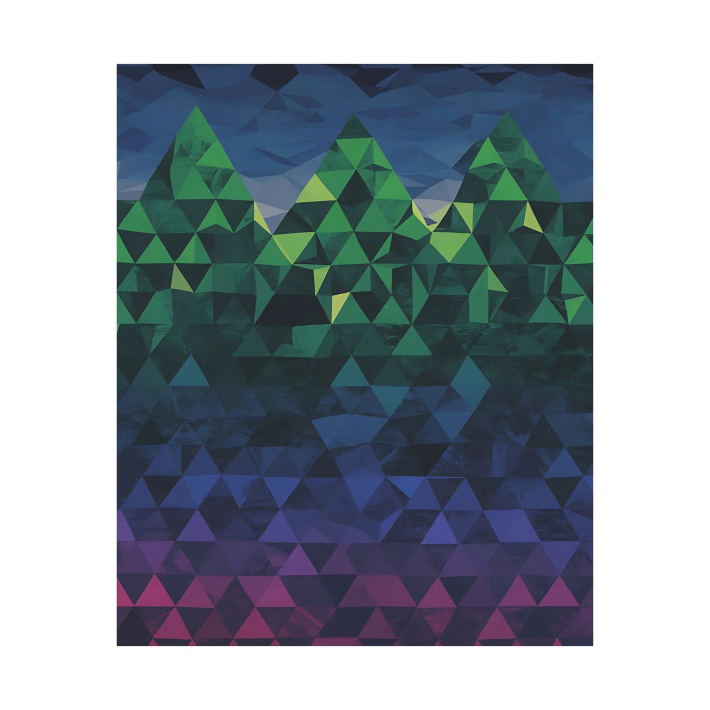 Abstract Mountain Matte Vertical Poster 2025 - Iron Phoenix GHG