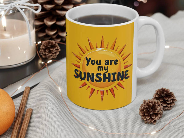 Personalized Sunshine Mug - Brighten Your Day, Custom Name Coffee Mug - Iron Phoenix GHG