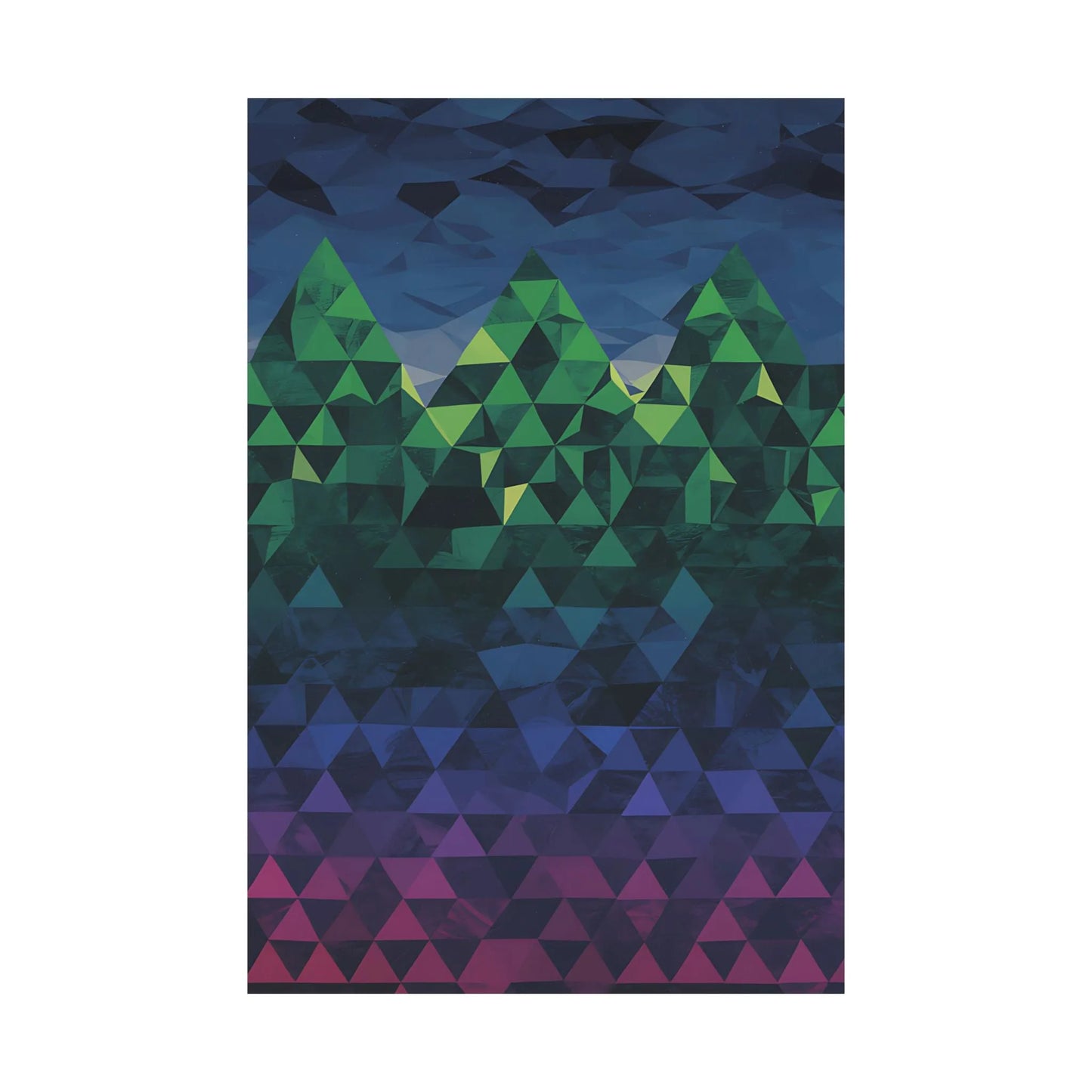 Abstract Mountain Matte Vertical Poster 2025 - Iron Phoenix GHG