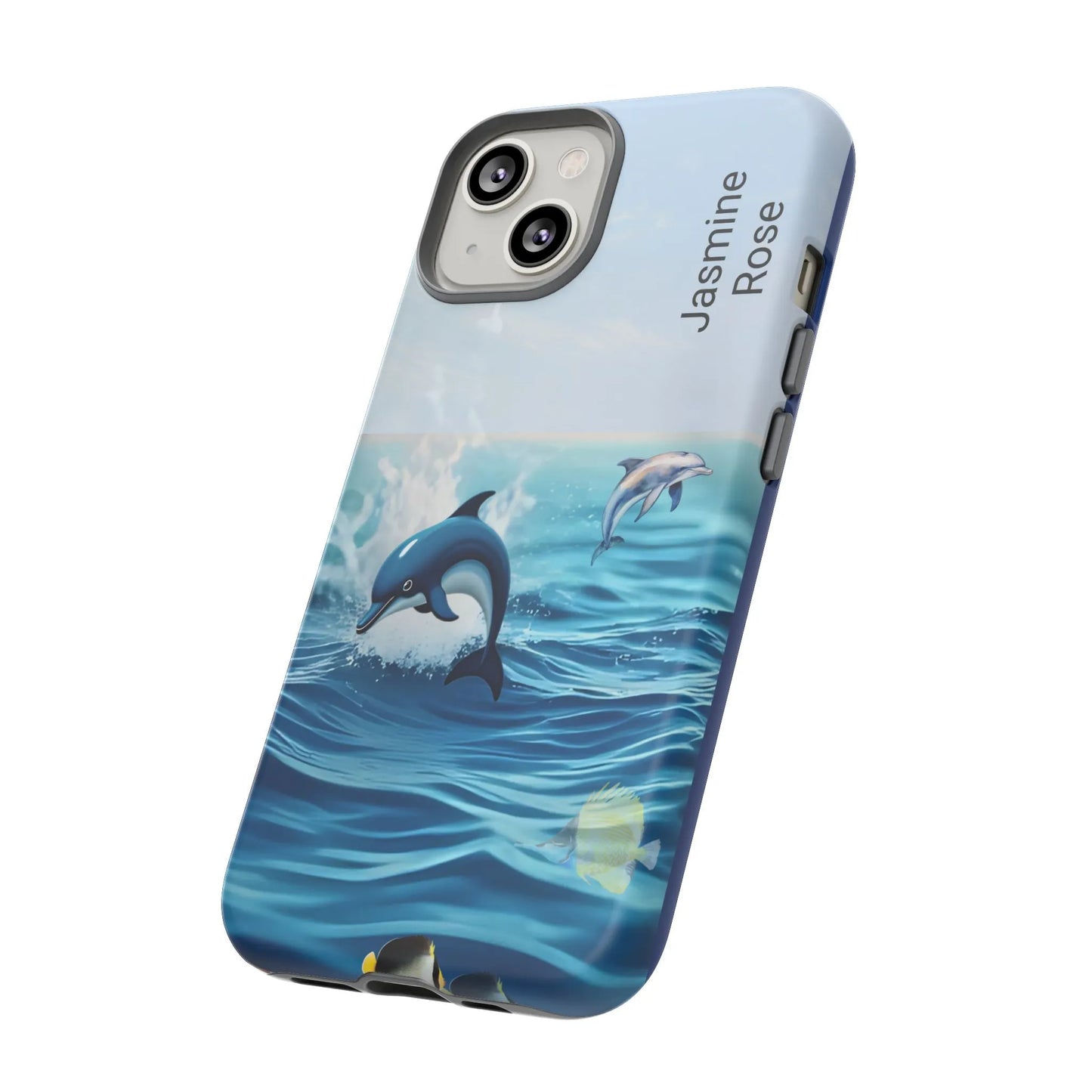 Personalized Phone Case with Dolphin Design, Ocean Vibes, Customizable Gift, Beach Lover Accessory, Ideal for Birthdays, Summer