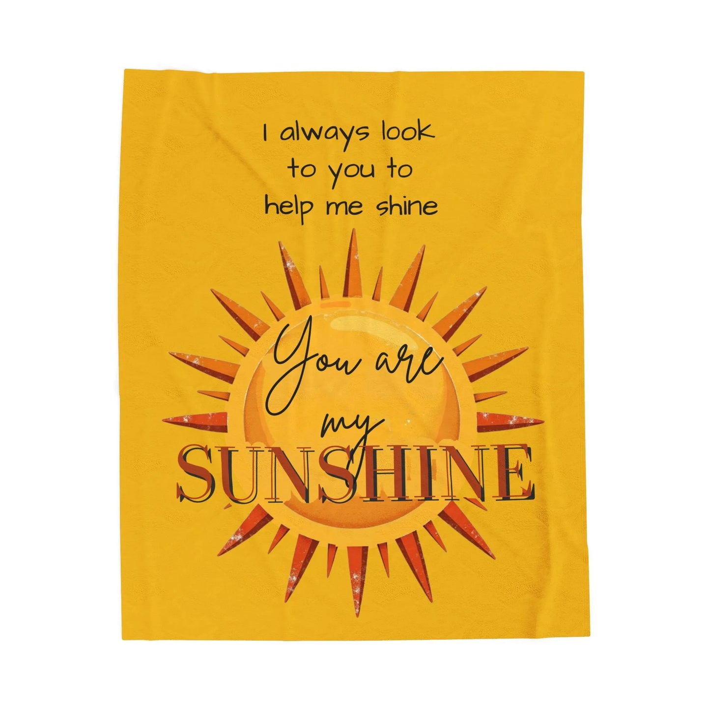 You Are My Sunshine Velveteen Plush Blanket 2025
