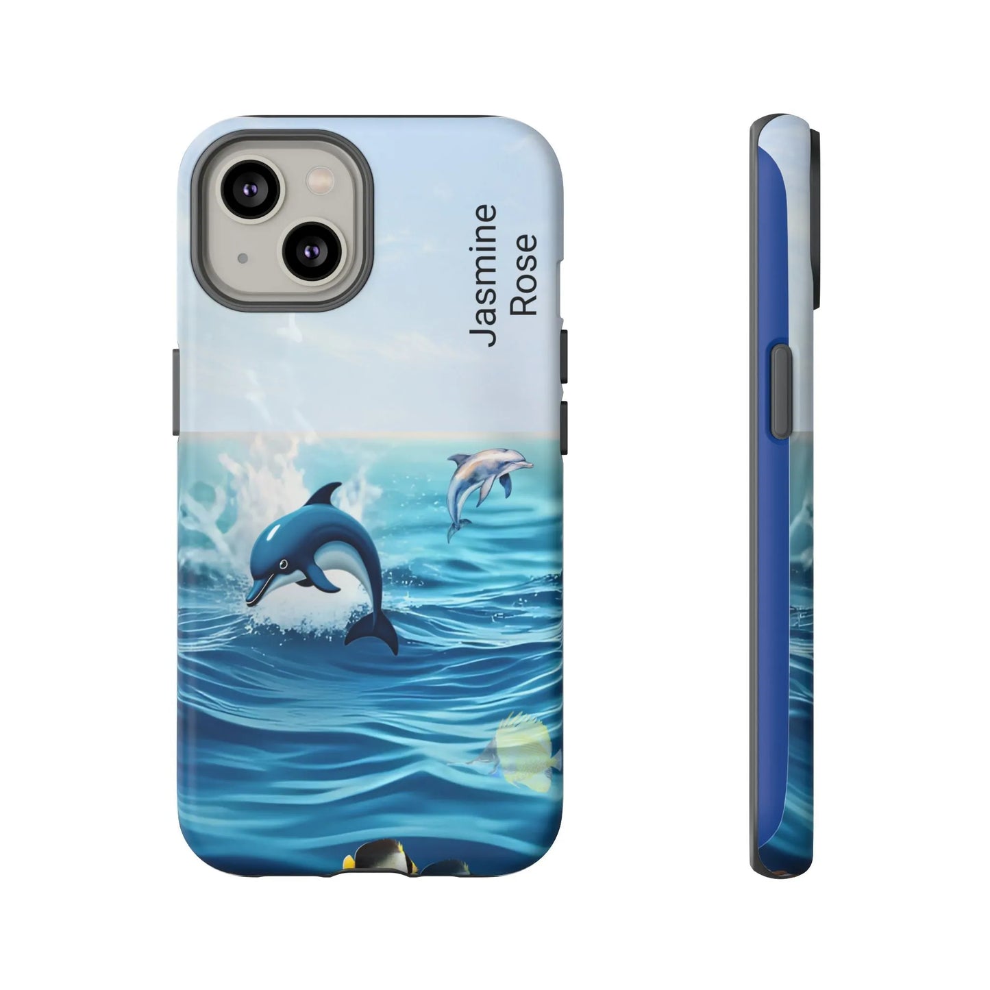Personalized Phone Case with Dolphin Design, Ocean Vibes, Customizable Gift, Beach Lover Accessory, Ideal for Birthdays, Summer