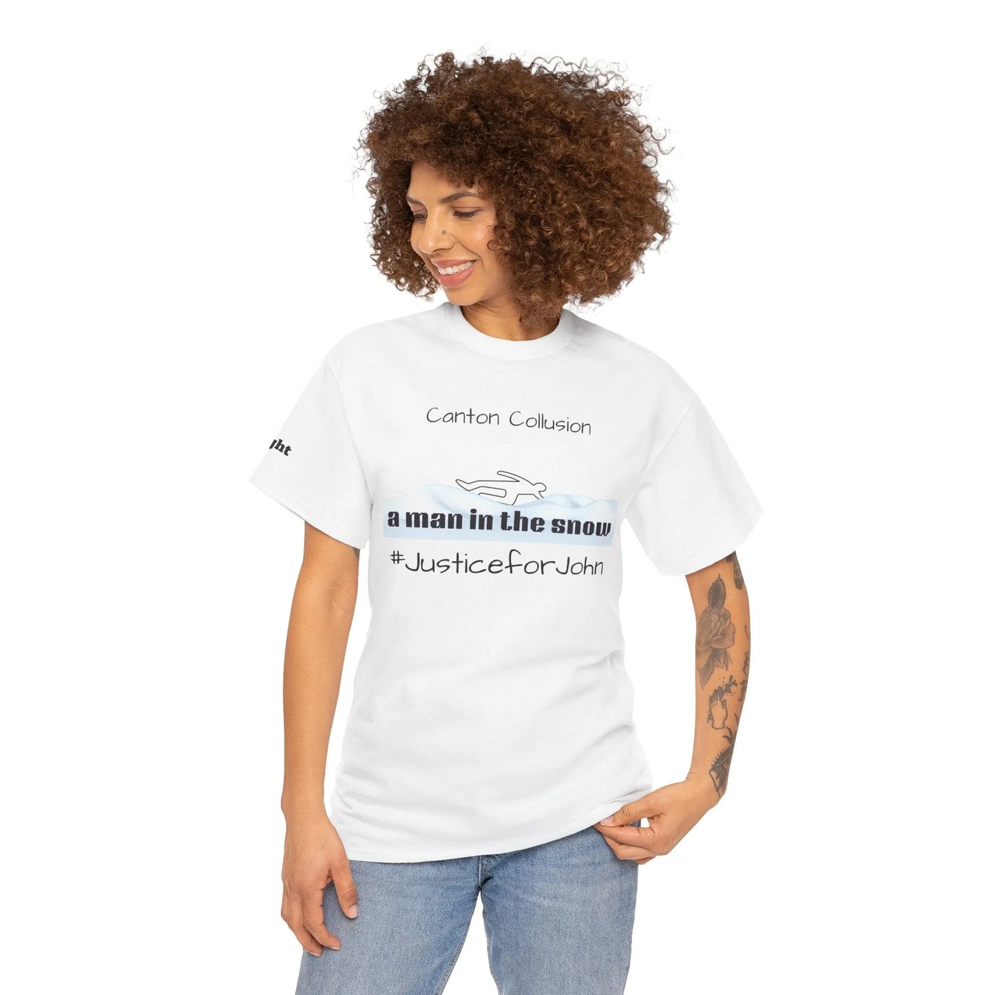 Canton Collusion Man in the snow justice t-shirt Tee 2025