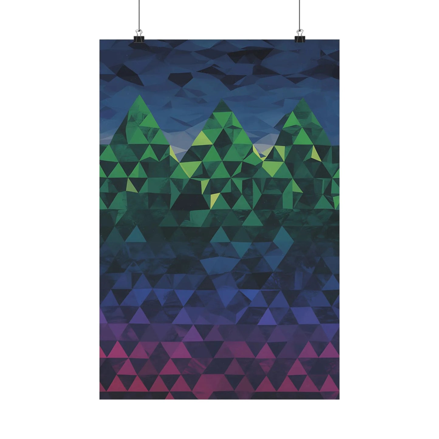 Abstract Mountain Matte Vertical Poster 2025 - Iron Phoenix GHG