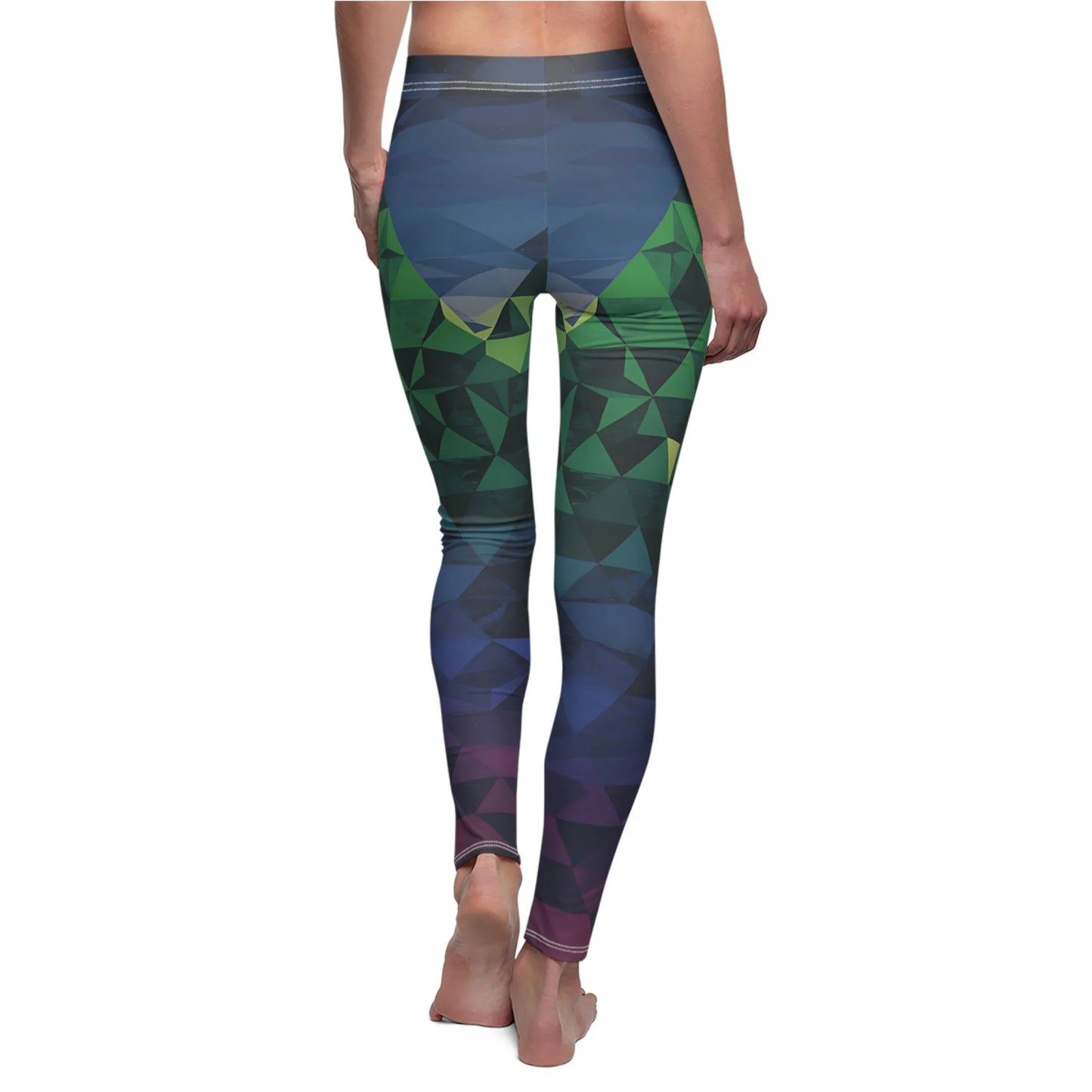 Vibrant Geometric Leggings for Active Women, Yoga Pants, Fitness Wear, Casual Style, Unique Athleisure Outfit, Gym Leggings