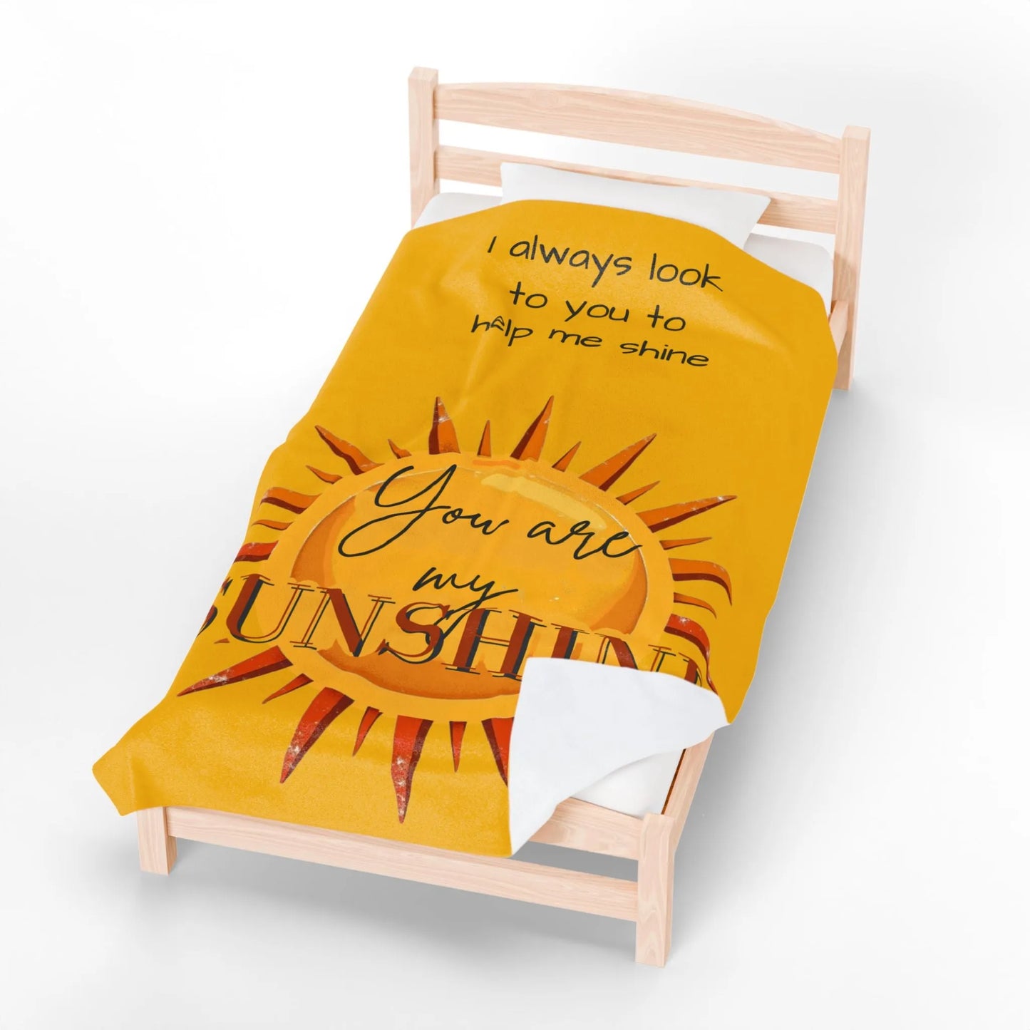 You Are My Sunshine Velveteen Plush Blanket 2025