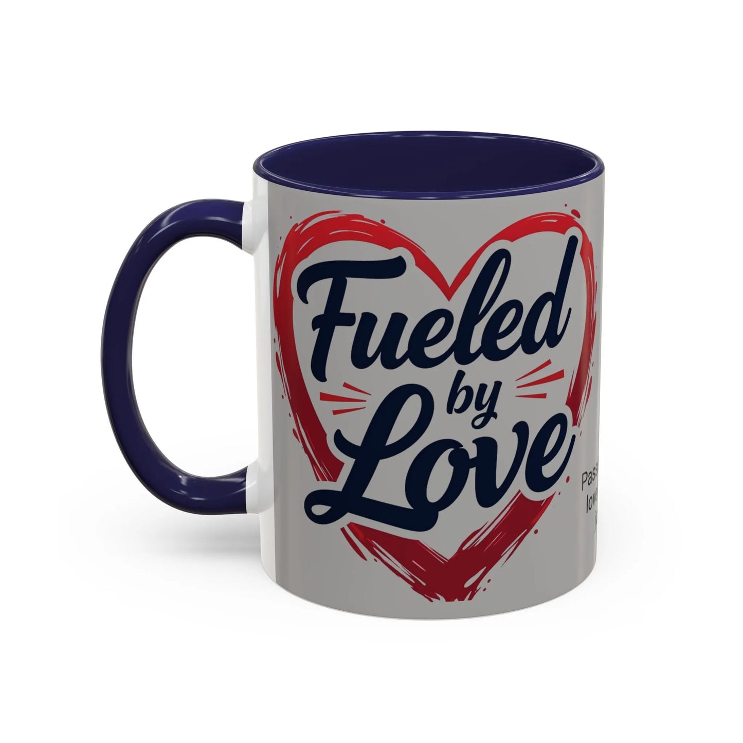 Fueled by Love Coffee Mug - Perfect for Gifts, Romantic Mug, Wedding Gift, Anniversary, Coffee Lovers, Heart Design