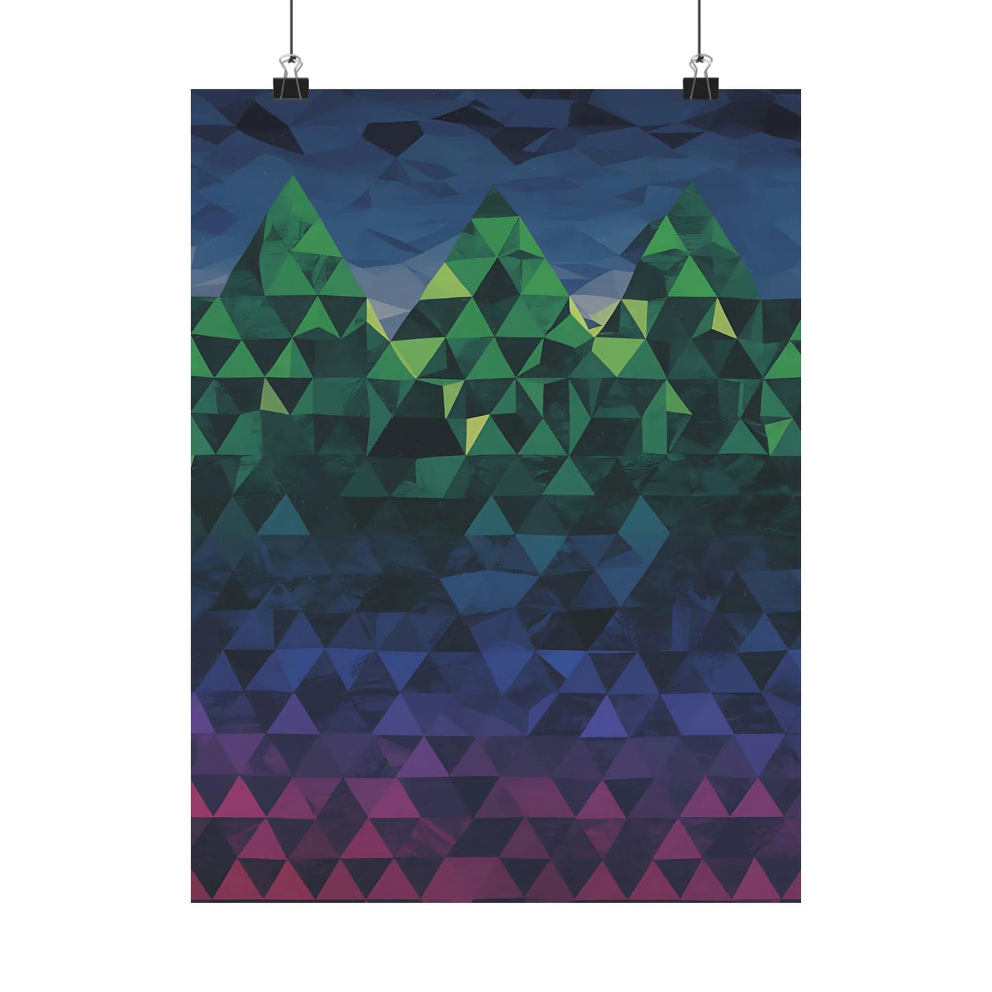 Abstract Mountain Matte Vertical Poster 2025 - Iron Phoenix GHG