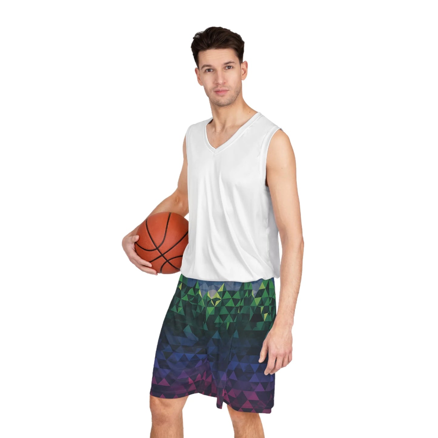 Geometric Basketball Shorts for Sports Enthusiasts, Athletic Wear, Active Lifestyle, Gym Gear, Summer Outfits, Gift for Basketball Lovers