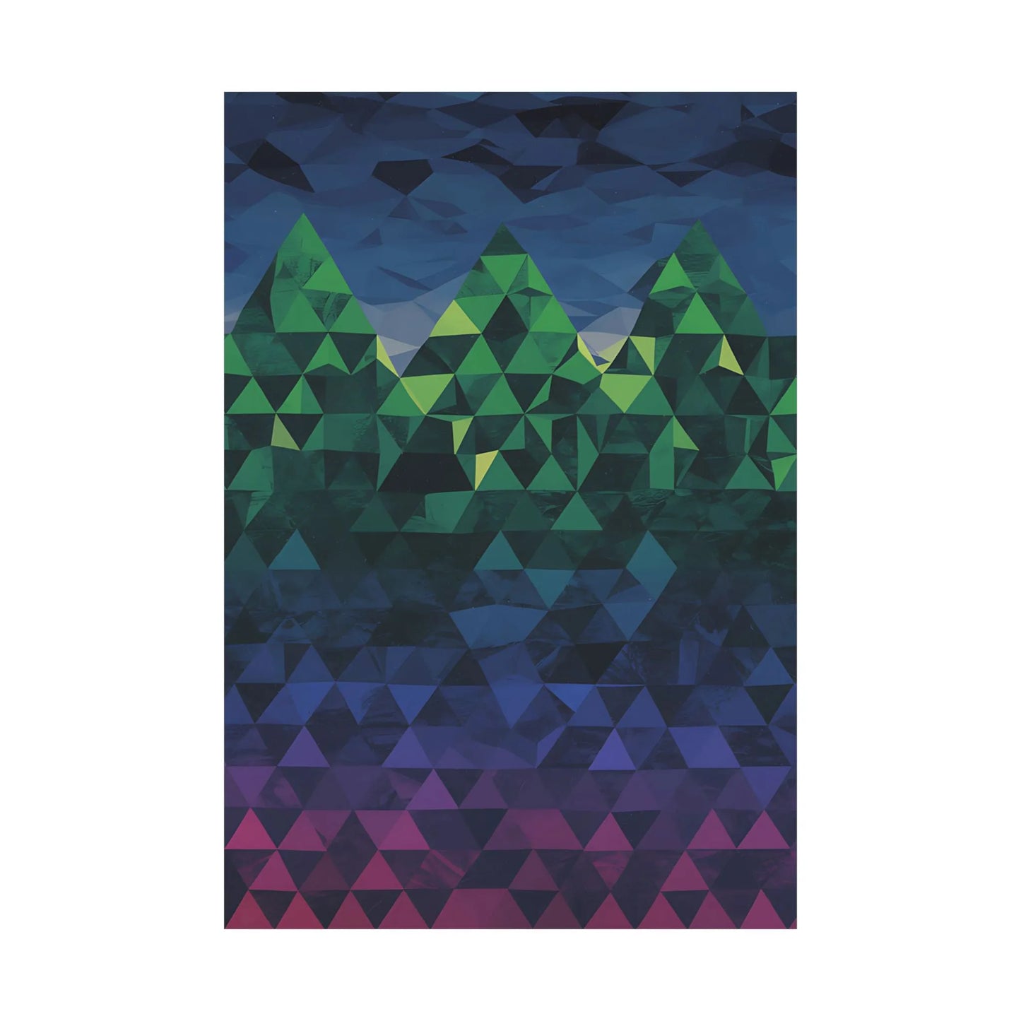 Abstract Mountain Matte Vertical Poster 2025 - Iron Phoenix GHG
