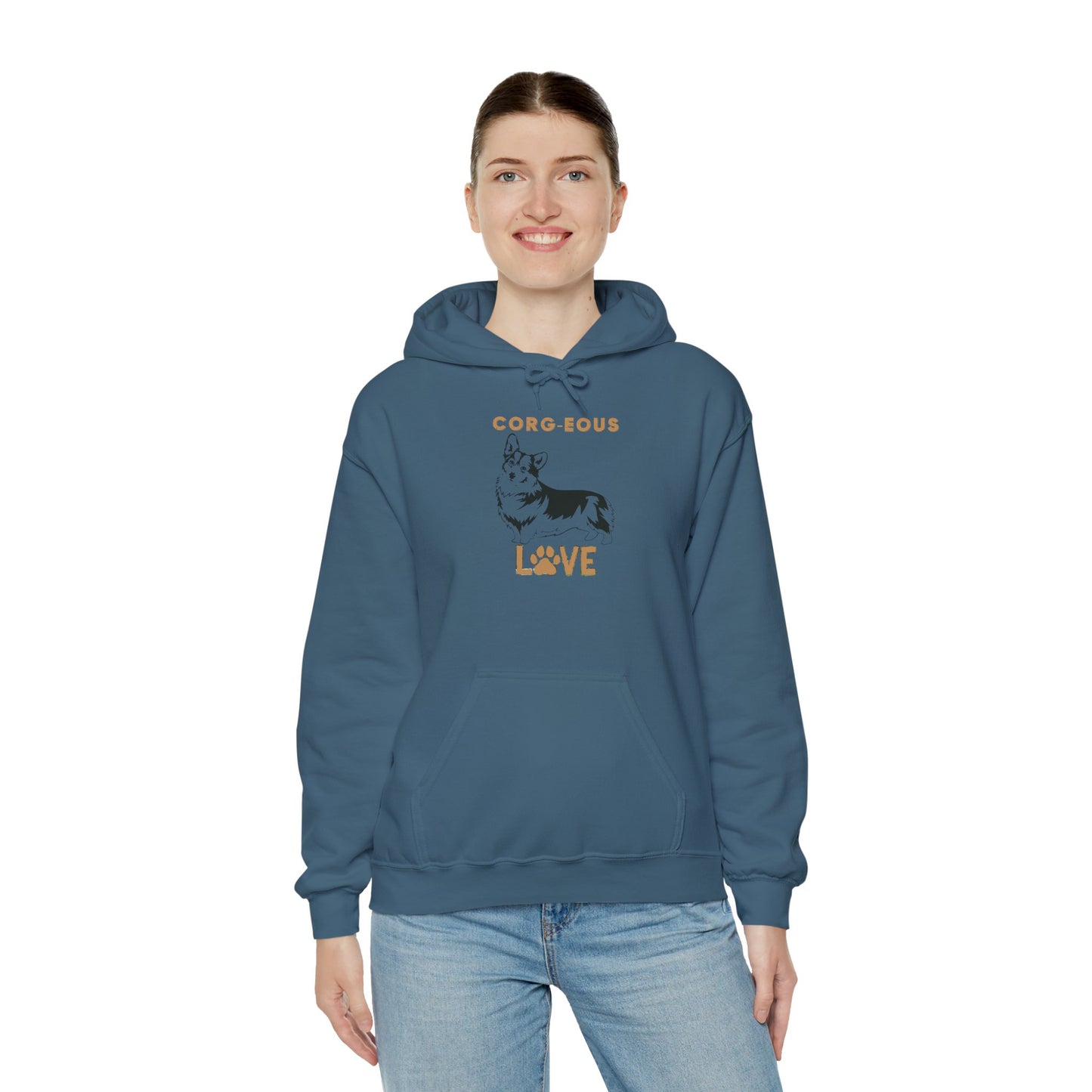 Corgi Love Hoodie, Cozy Sweatshirt, Dog Lover Gift, Pet Appreciation, Cute Animal Apparel, Perfect for Birthdays & Celebrations