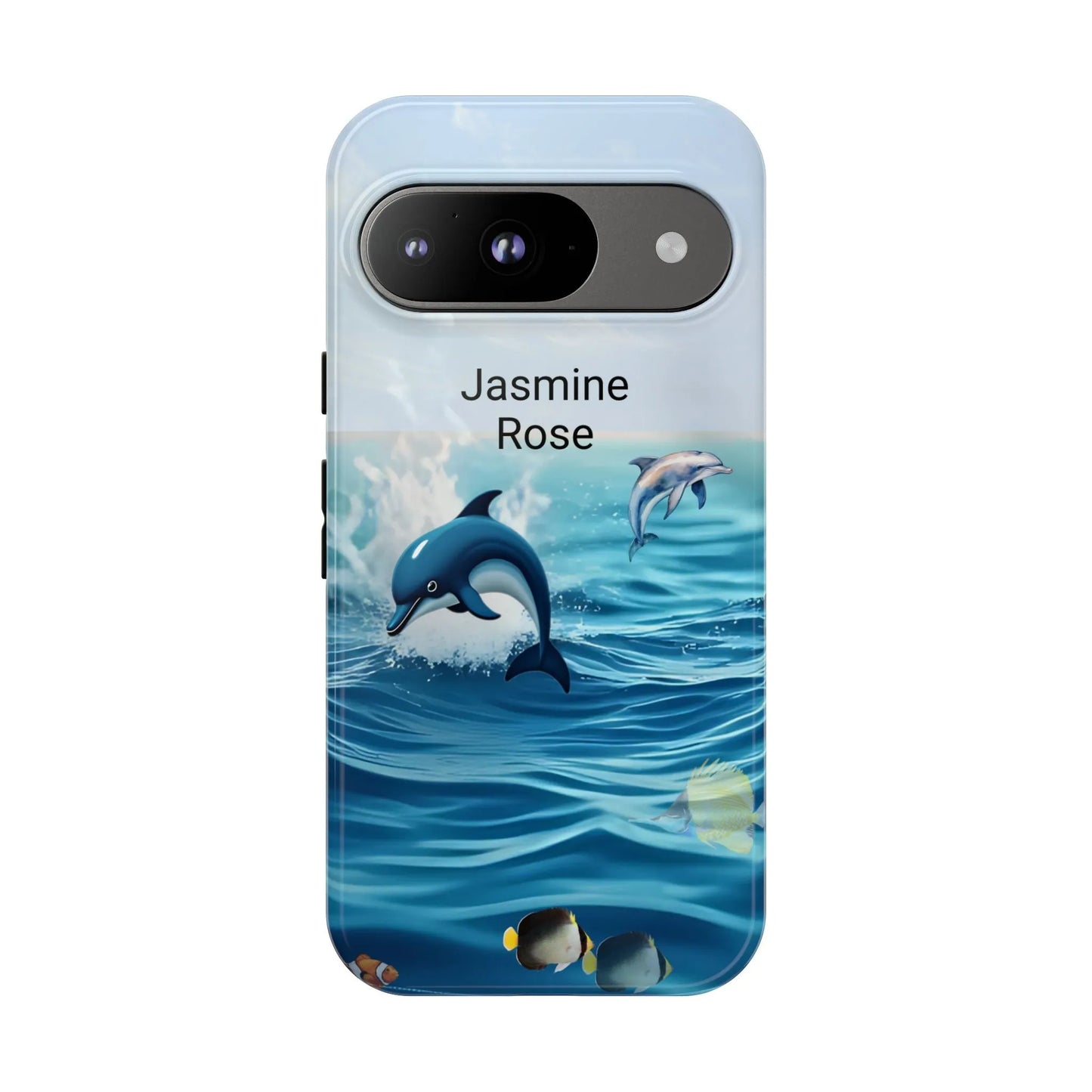 Personalized Phone Case with Dolphin Design, Ocean Vibes, Customizable Gift, Beach Lover Accessory, Ideal for Birthdays, Summer