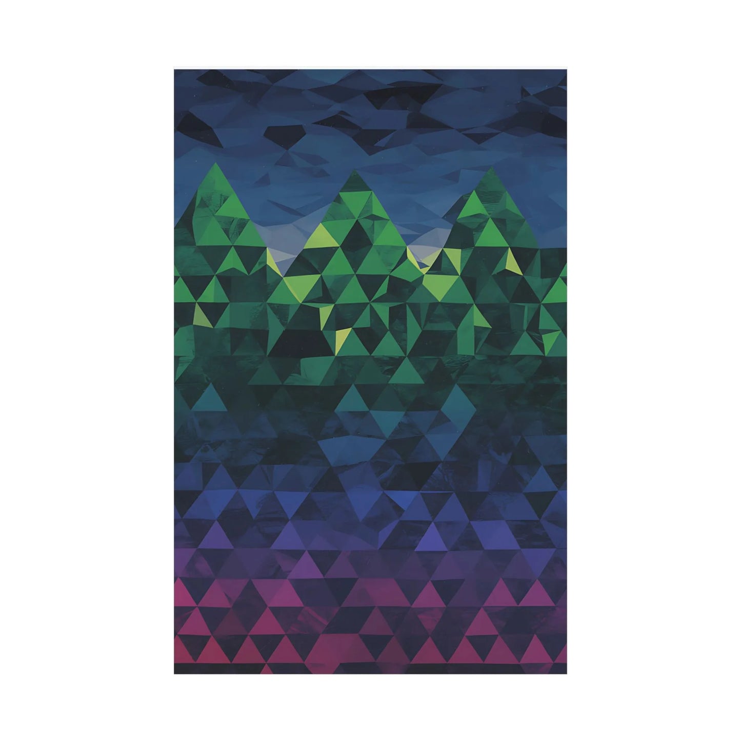 Abstract Mountain Matte Vertical Poster 2025 - Iron Phoenix GHG