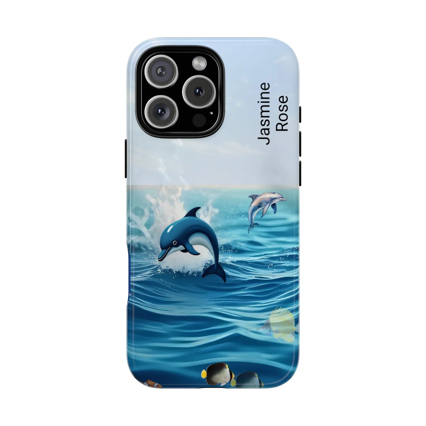 Personalized Phone Case with Dolphin Design, Ocean Vibes, Customizable Gift, Beach Lover Accessory, Ideal for Birthdays, Summer