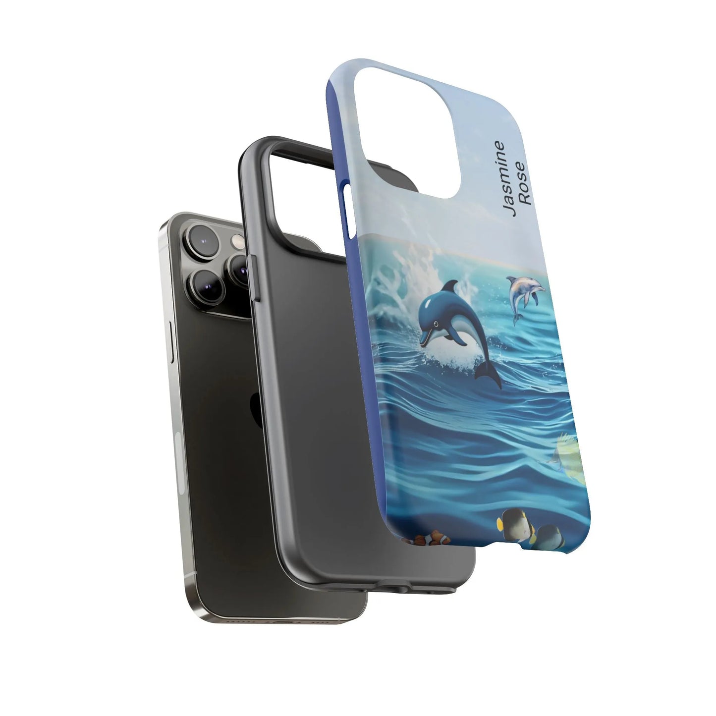 Personalized Phone Case with Dolphin Design, Ocean Vibes, Customizable Gift, Beach Lover Accessory, Ideal for Birthdays, Summer