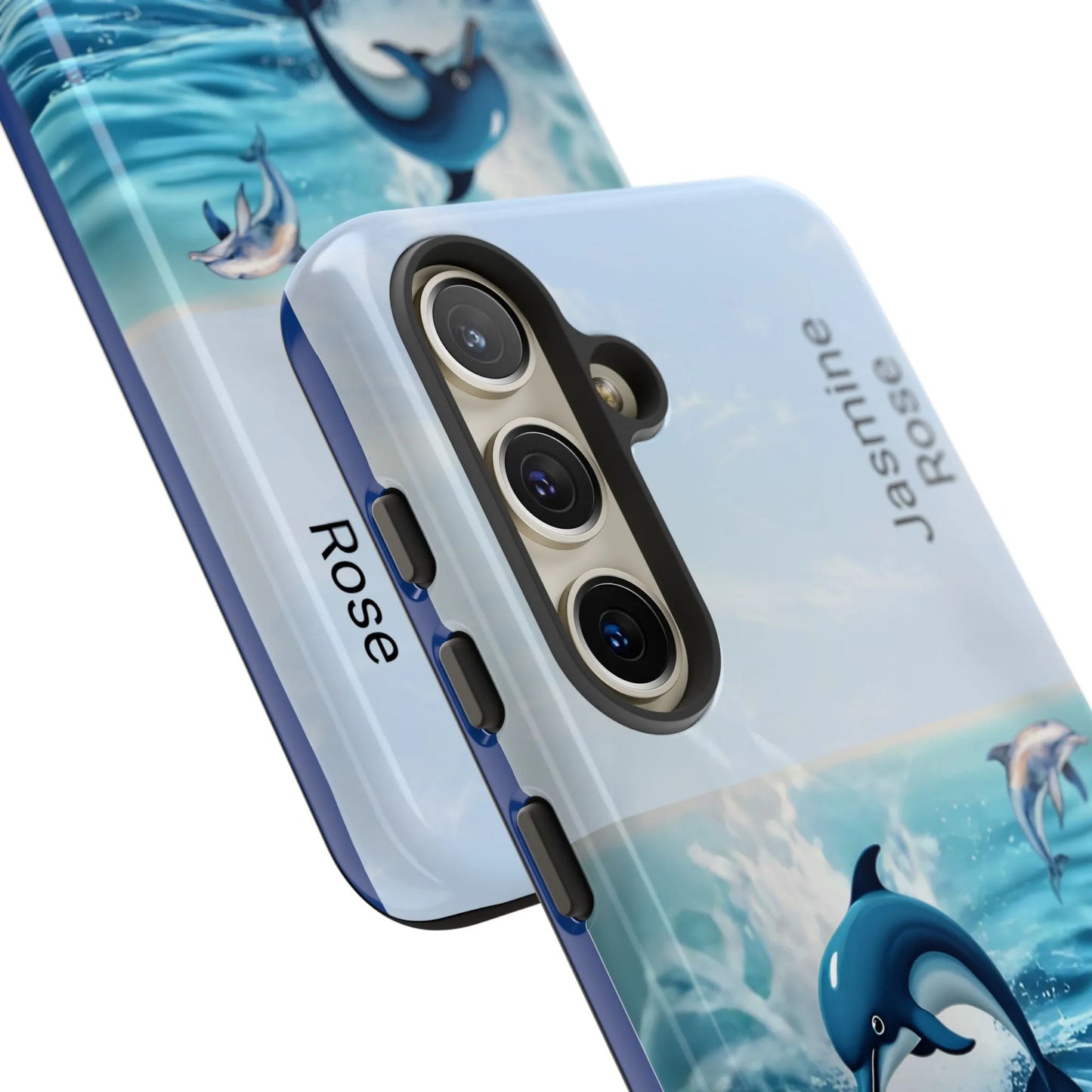 Personalized Phone Case with Dolphin Design, Ocean Vibes, Customizable Gift, Beach Lover Accessory, Ideal for Birthdays, Summer
