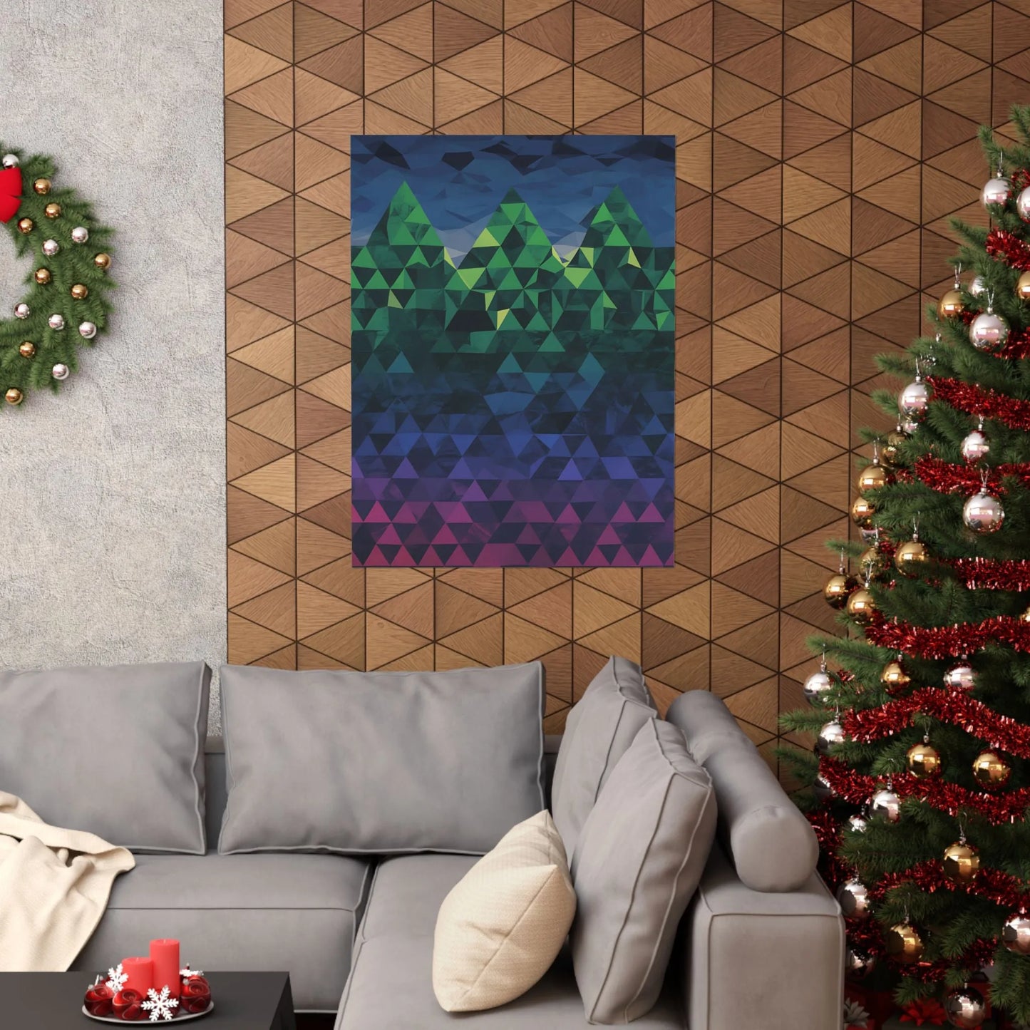 Abstract Mountain Matte Vertical Poster 2025 - Iron Phoenix GHG