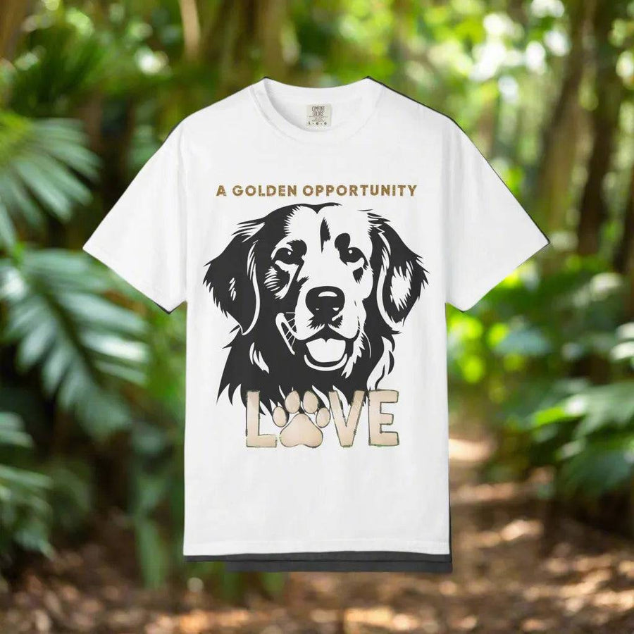 Golden Retriever T-shirt - Golden Opportunity Tee - Iron Phoenix GHG