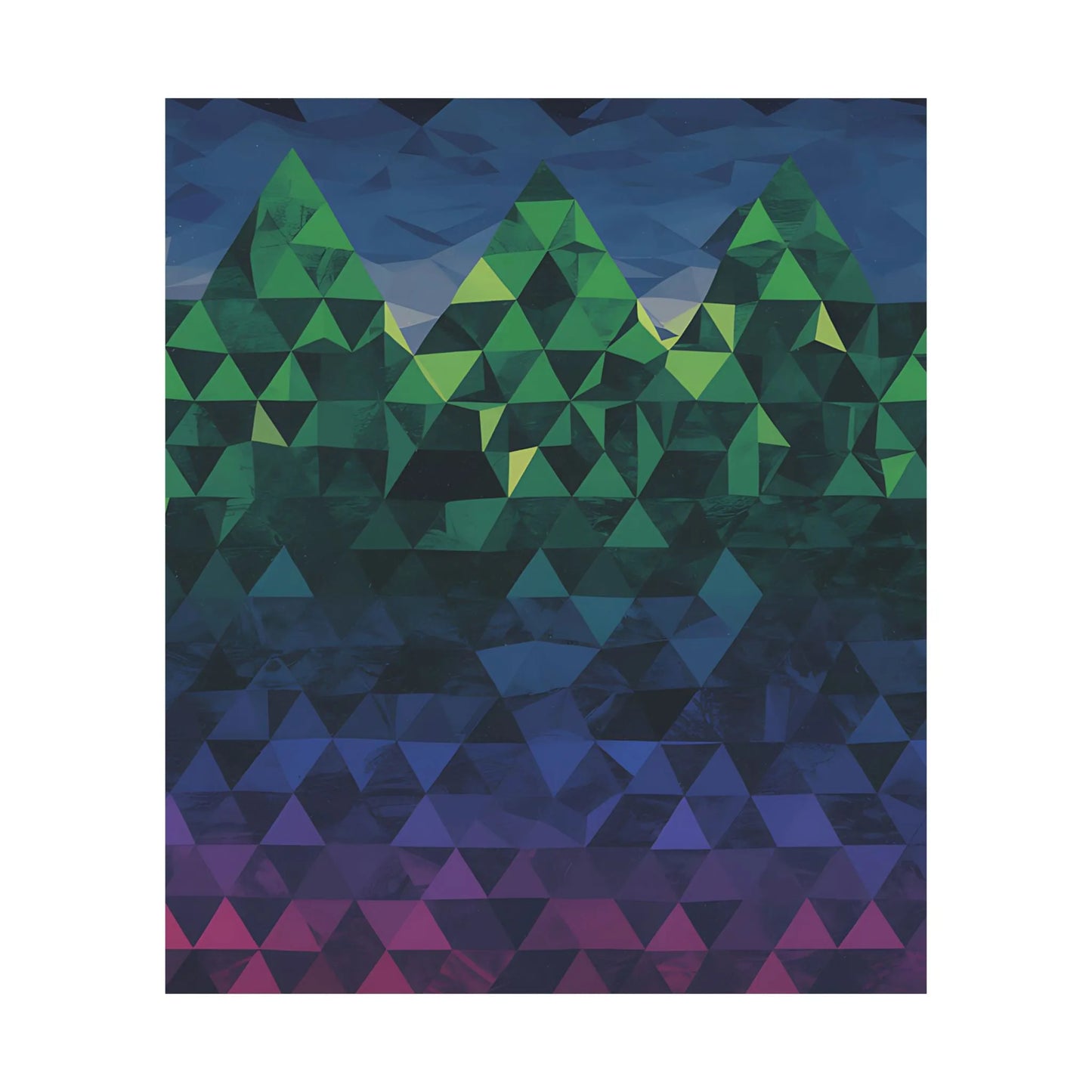Abstract Mountain Matte Vertical Poster 2025 - Iron Phoenix GHG
