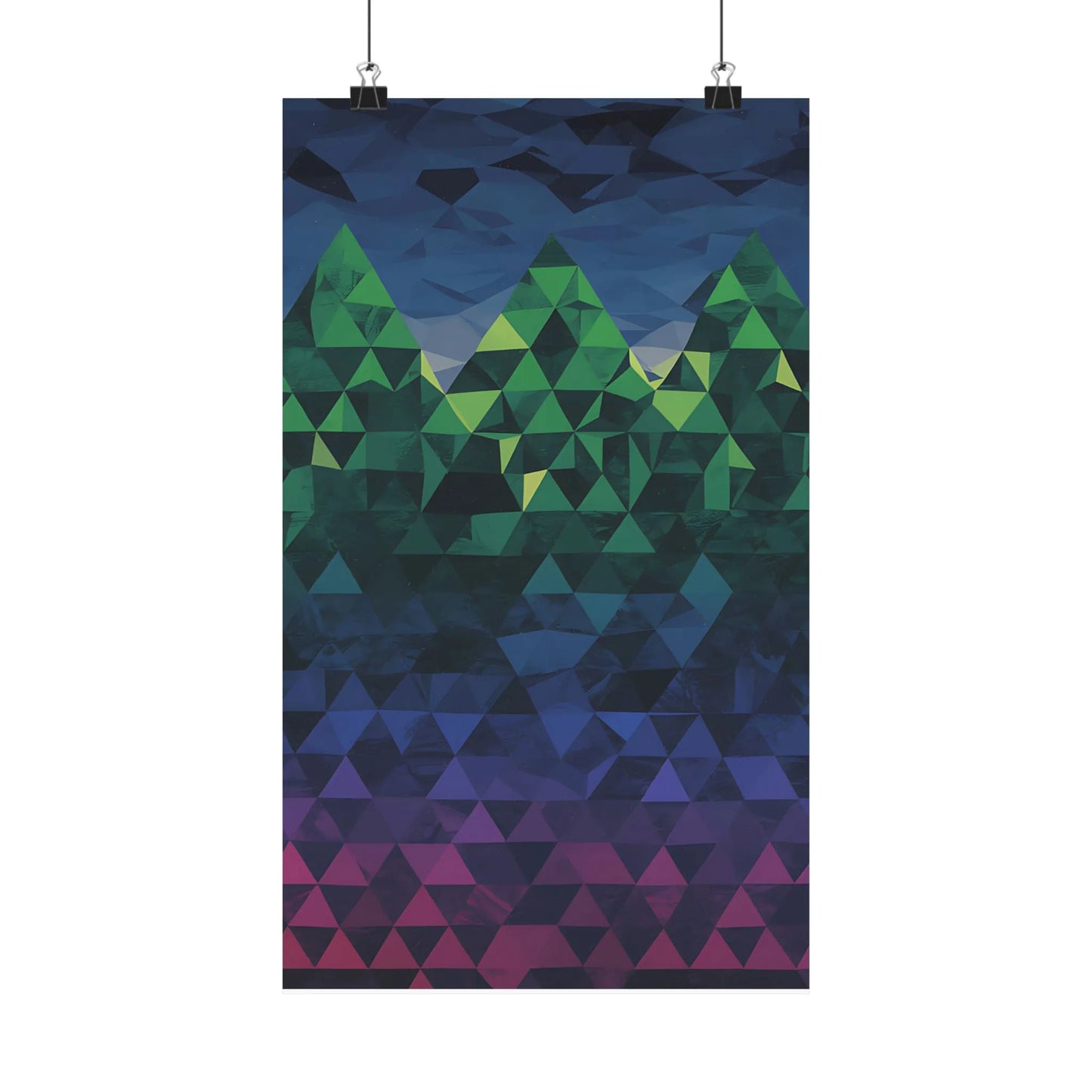 Abstract Mountain Matte Vertical Poster 2025 - Iron Phoenix GHG