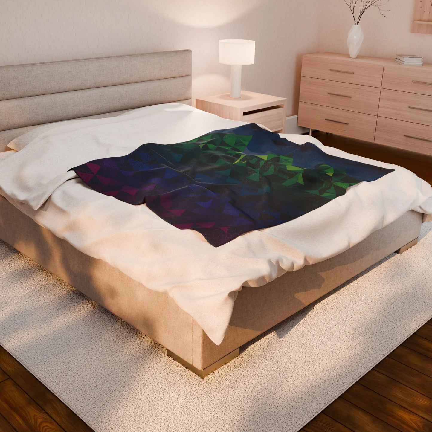 Mountain Vibes Velveteen Plush Blanket, Cozy Throw for Home Decor, Gift for Nature Lovers, Perfect for Camping and Picnics
