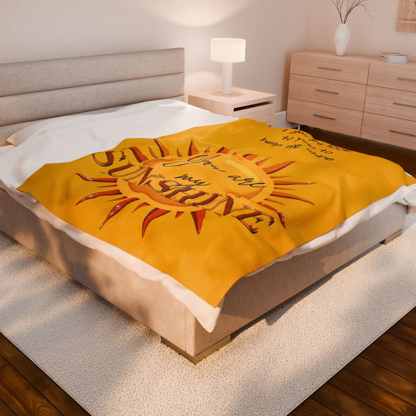 You Are My Sunshine Velveteen Plush Blanket 2025