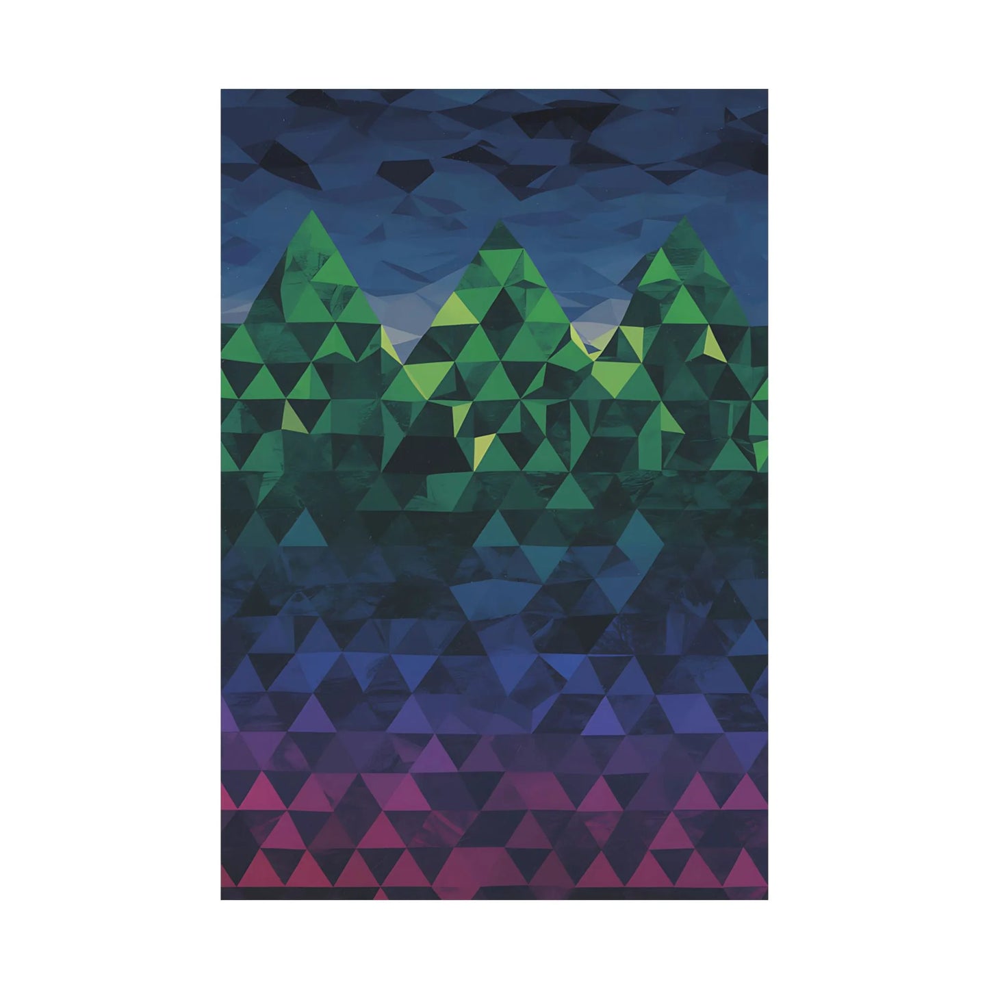 Abstract Mountain Matte Vertical Poster 2025 - Iron Phoenix GHG