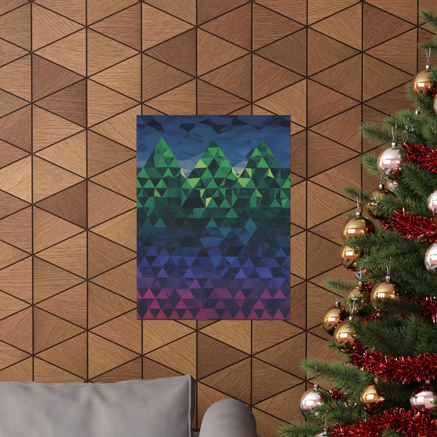 Abstract Mountain Matte Vertical Poster 2025 - Iron Phoenix GHG